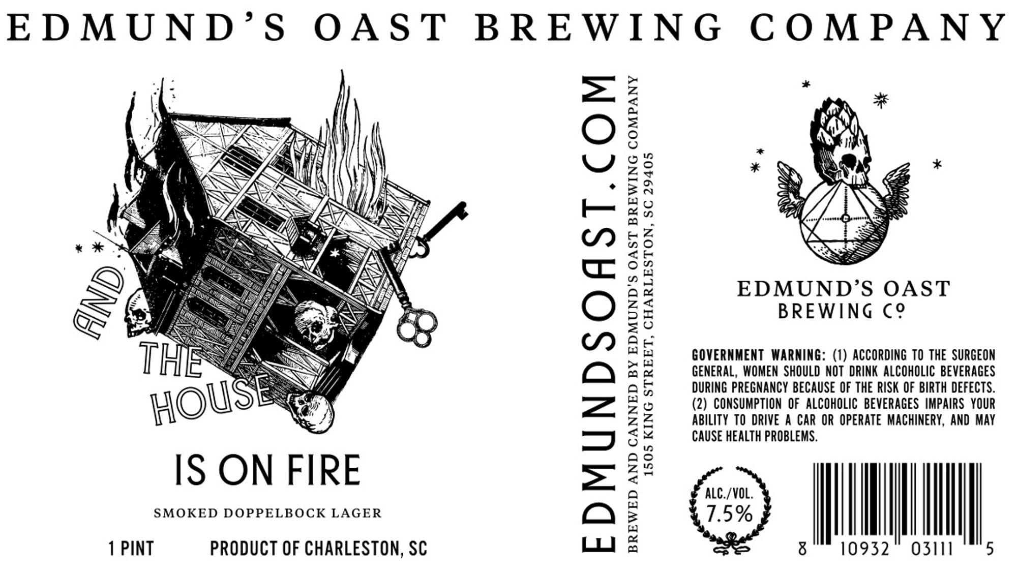 The House is on Fire by Edmund’s Oast Brewing Company - beer label