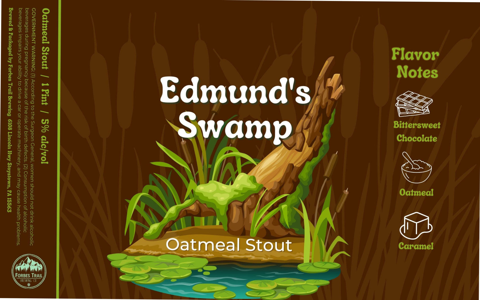 Edmund's Swamp by Forbes Trail Brewing Co. - beer label