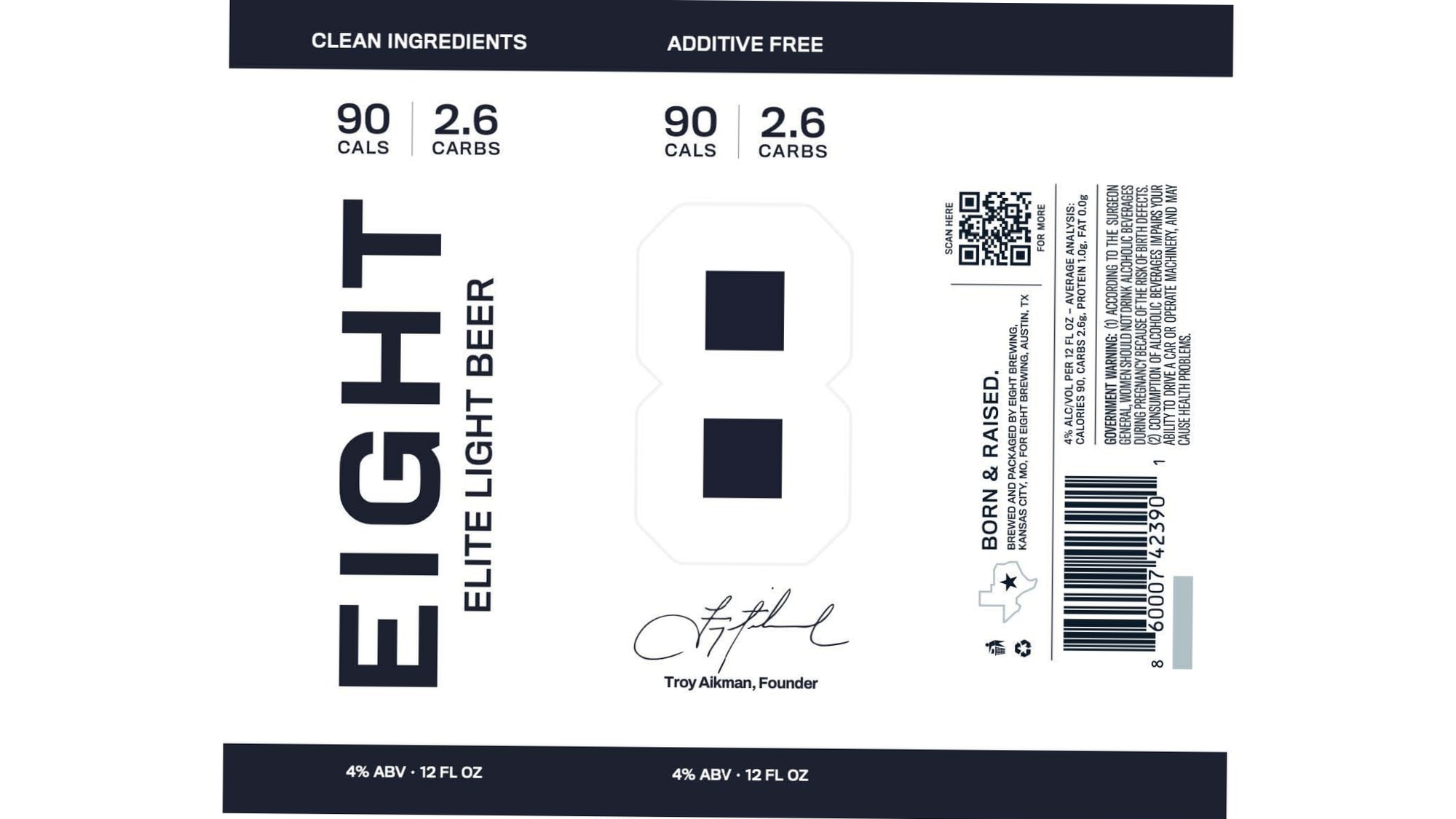 Eight Beer by Eight Brewing - beer label