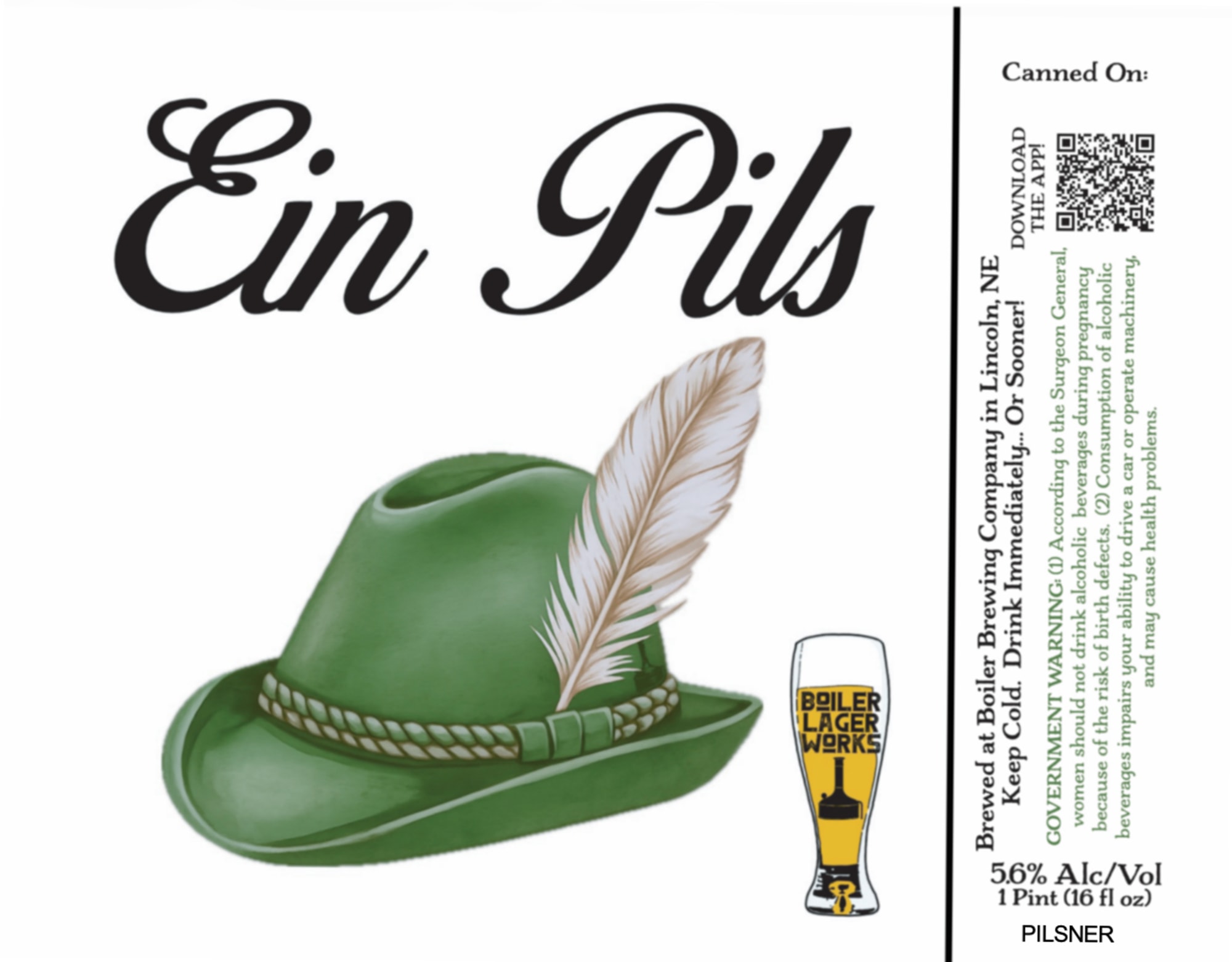 Ein Pils by Boiler Brewing Company - beer label