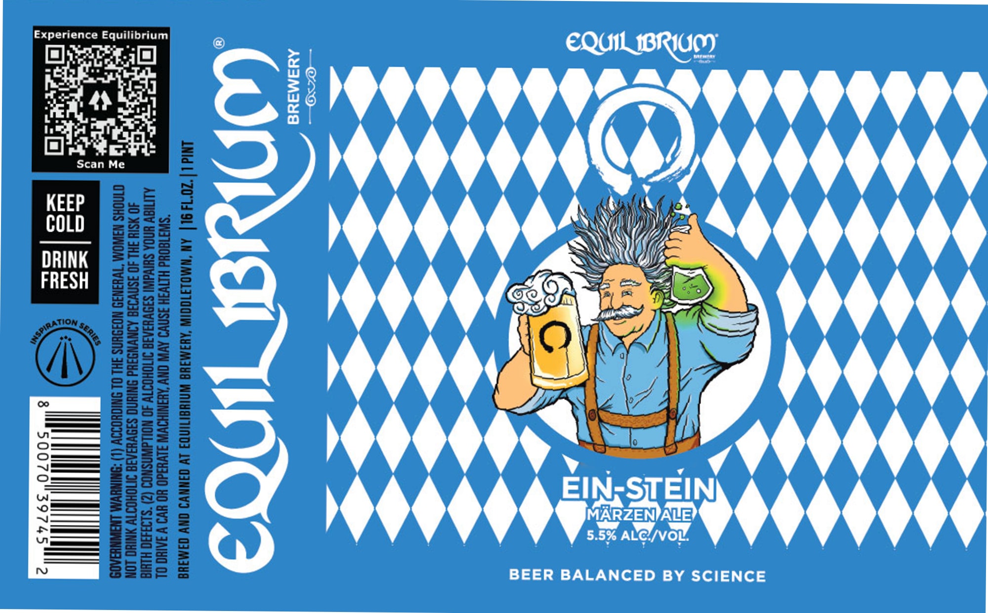 Ein-Stein by Equilibrium Brewery - beer label