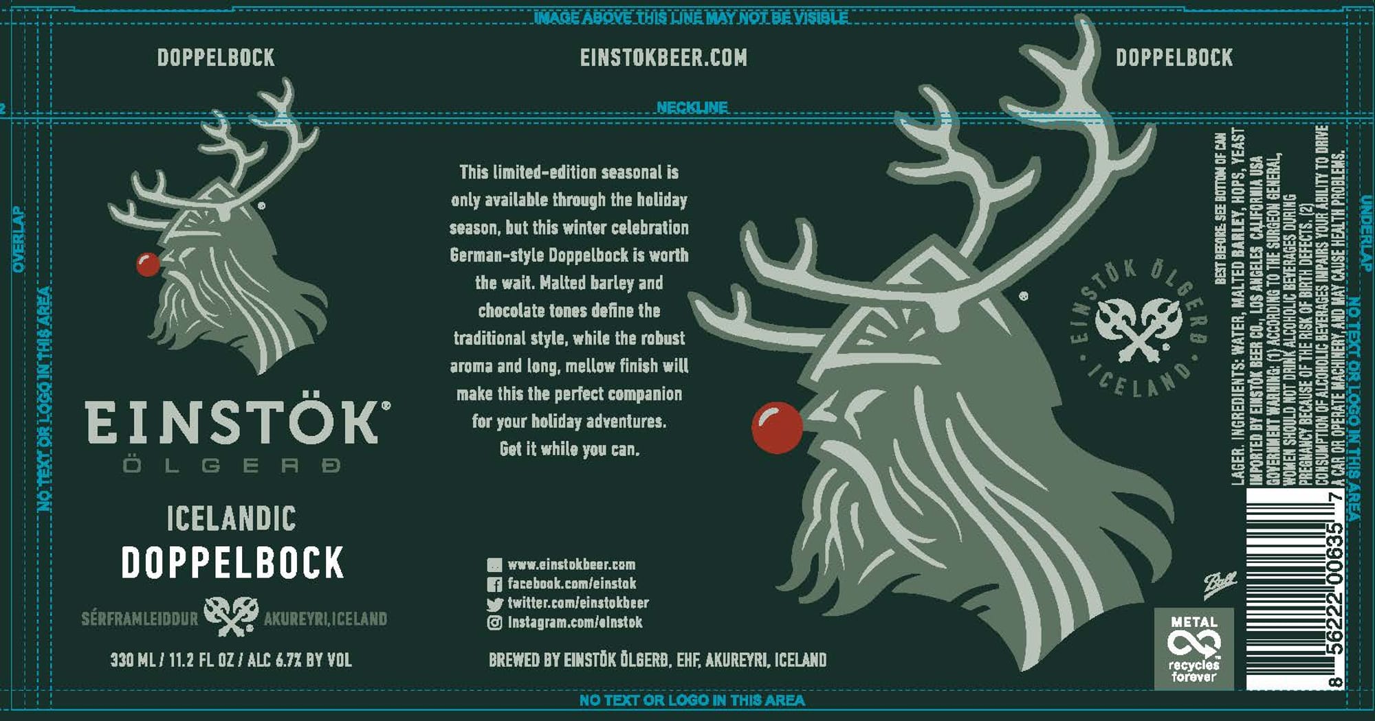Doppelbock by Einstök Ölgerð - beer label