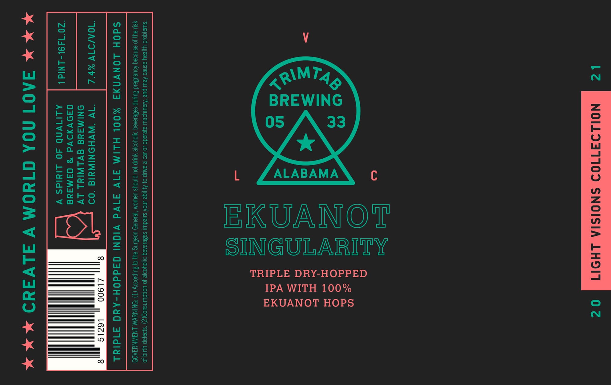 Ekuanot Singularity by Trimtab Brewing - beer label
