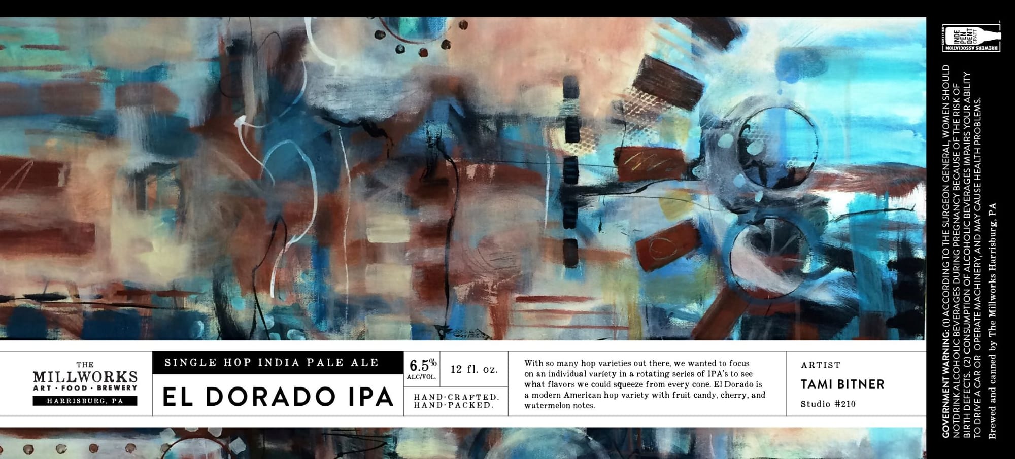 El Dorado IPA by Millworks - beer label