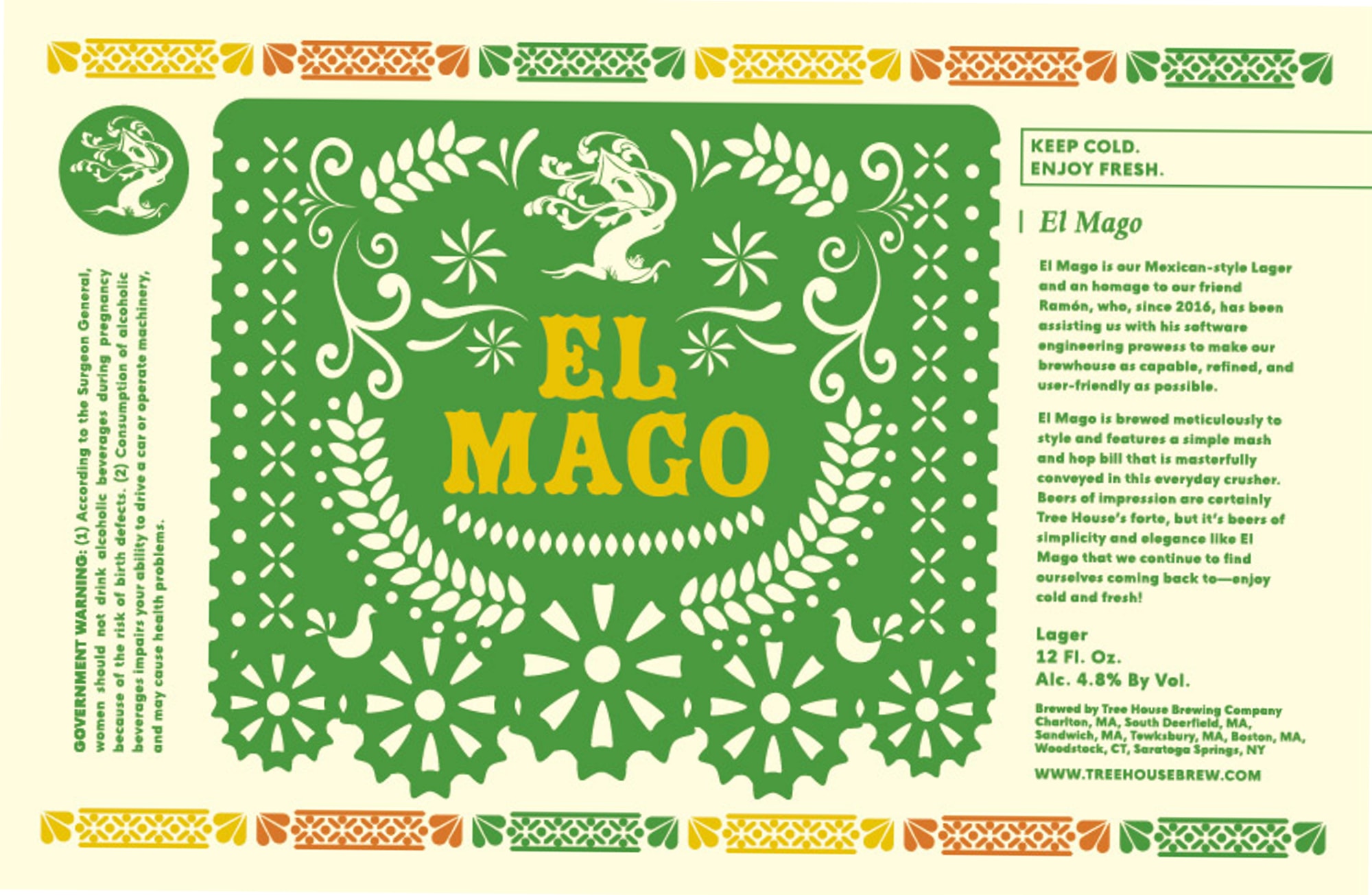 El Mago by Tree House Brewing Company - beer label