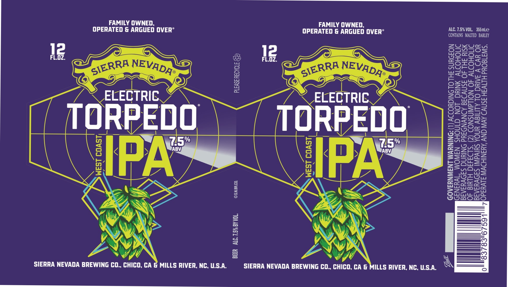 Electric Torpedo by Sierra Nevada Brewing Co. - beer label