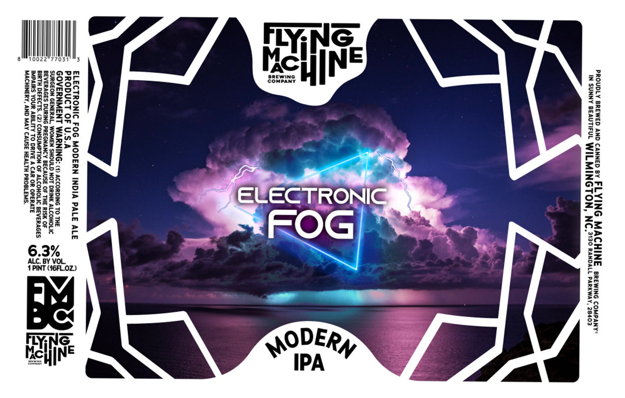 Electronic Fog by Flying Machine Brewing Company - beer label