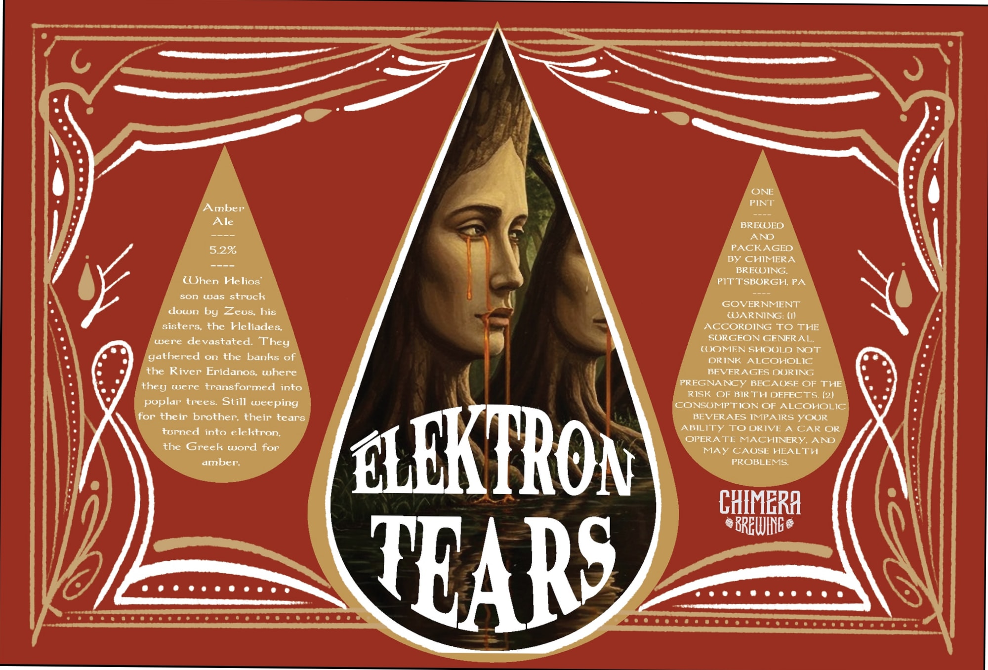 Elektron Tears by Chimera Brewing - beer label