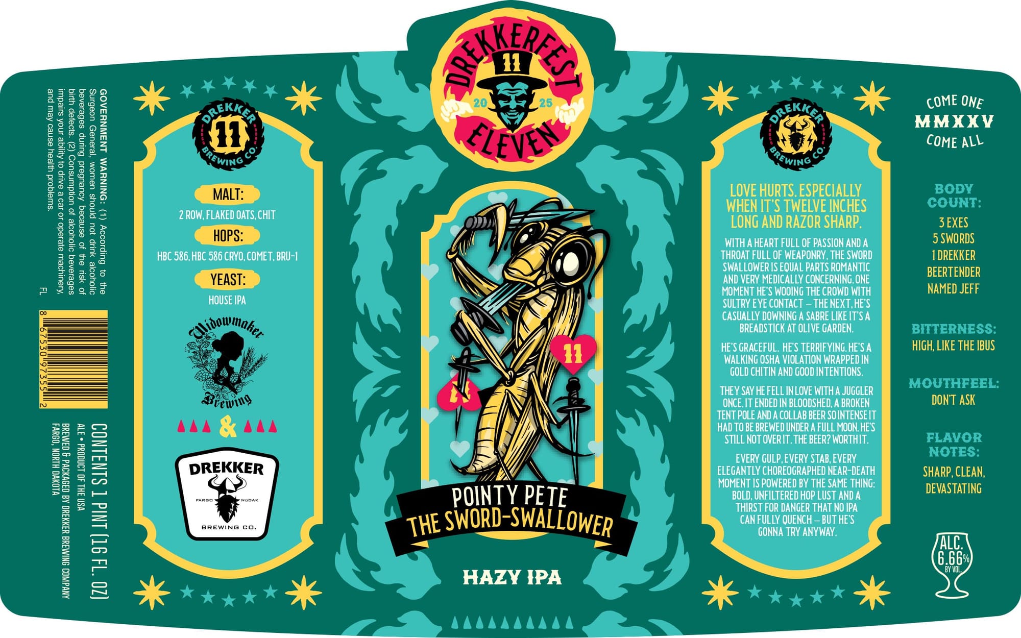 Eleven by Drekker Brewing Co. - beer label