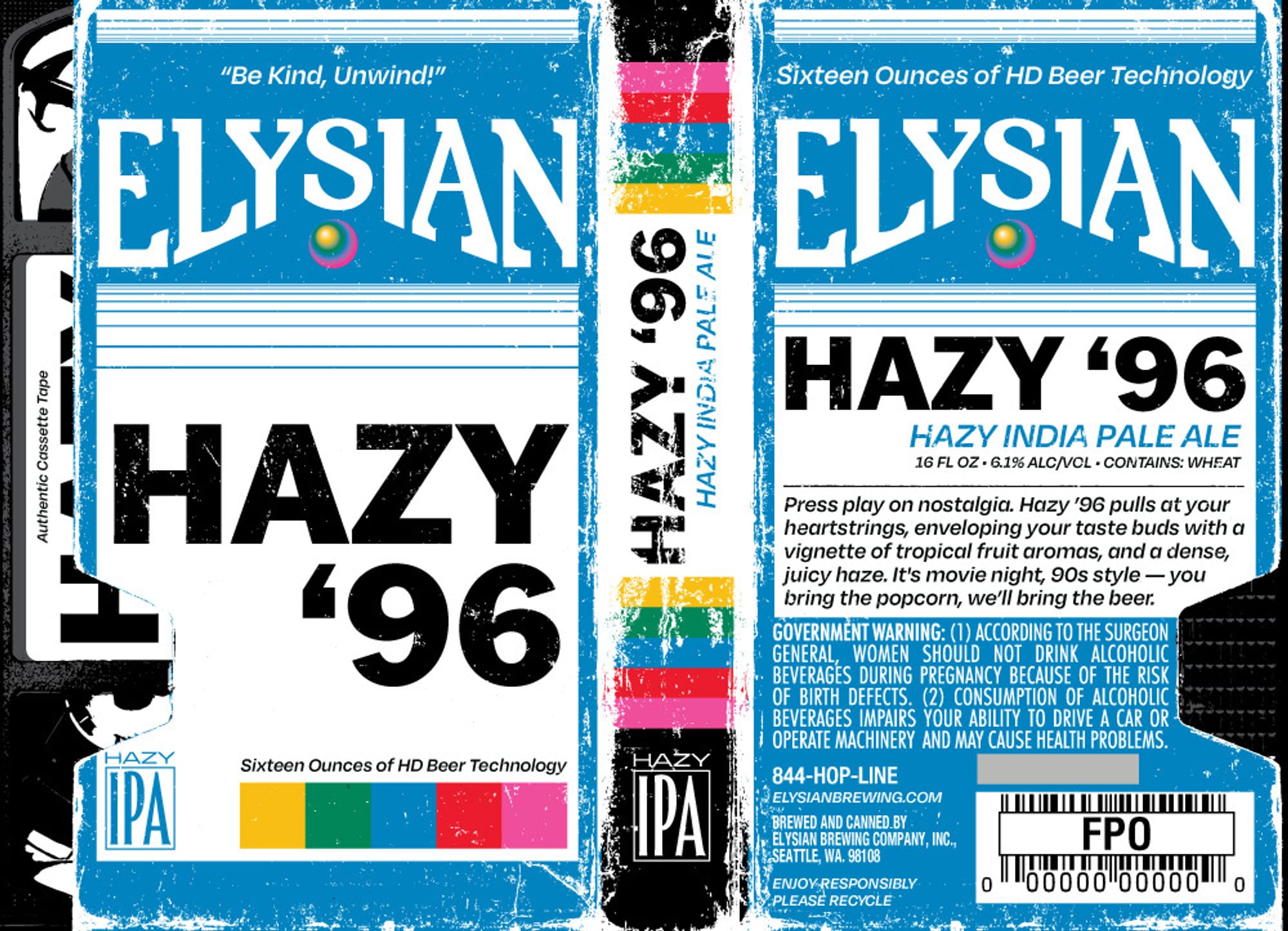 Hazy ‘96 by Elysian Brewing - beer label