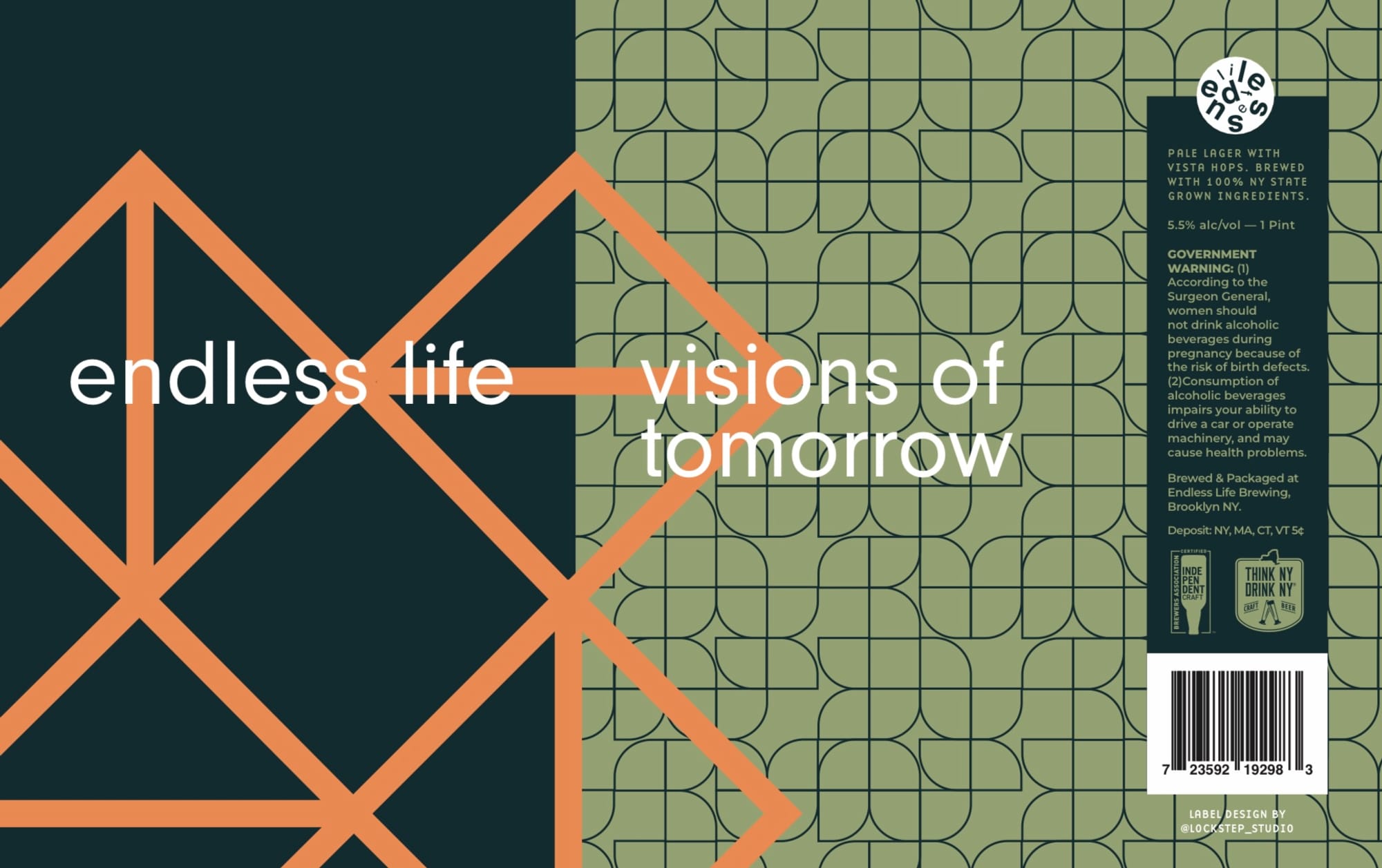 Visions of Tomorrow by Endless Life Brewing - beer label