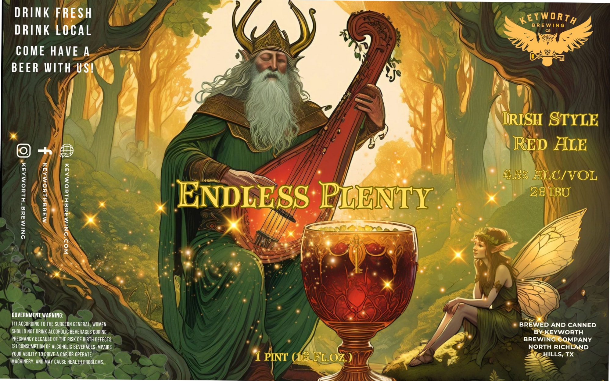 Endless Plenty by Keyworth Brewing - beer label