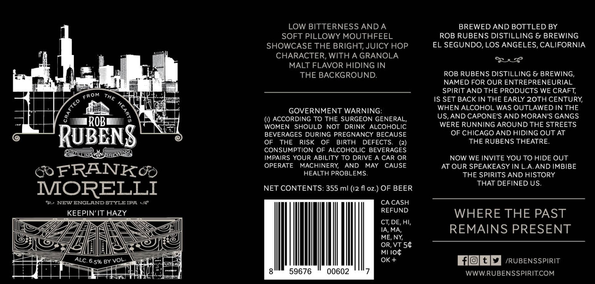 Franko Morelli by Rob Rubens Distilling & Brewing - beer label
