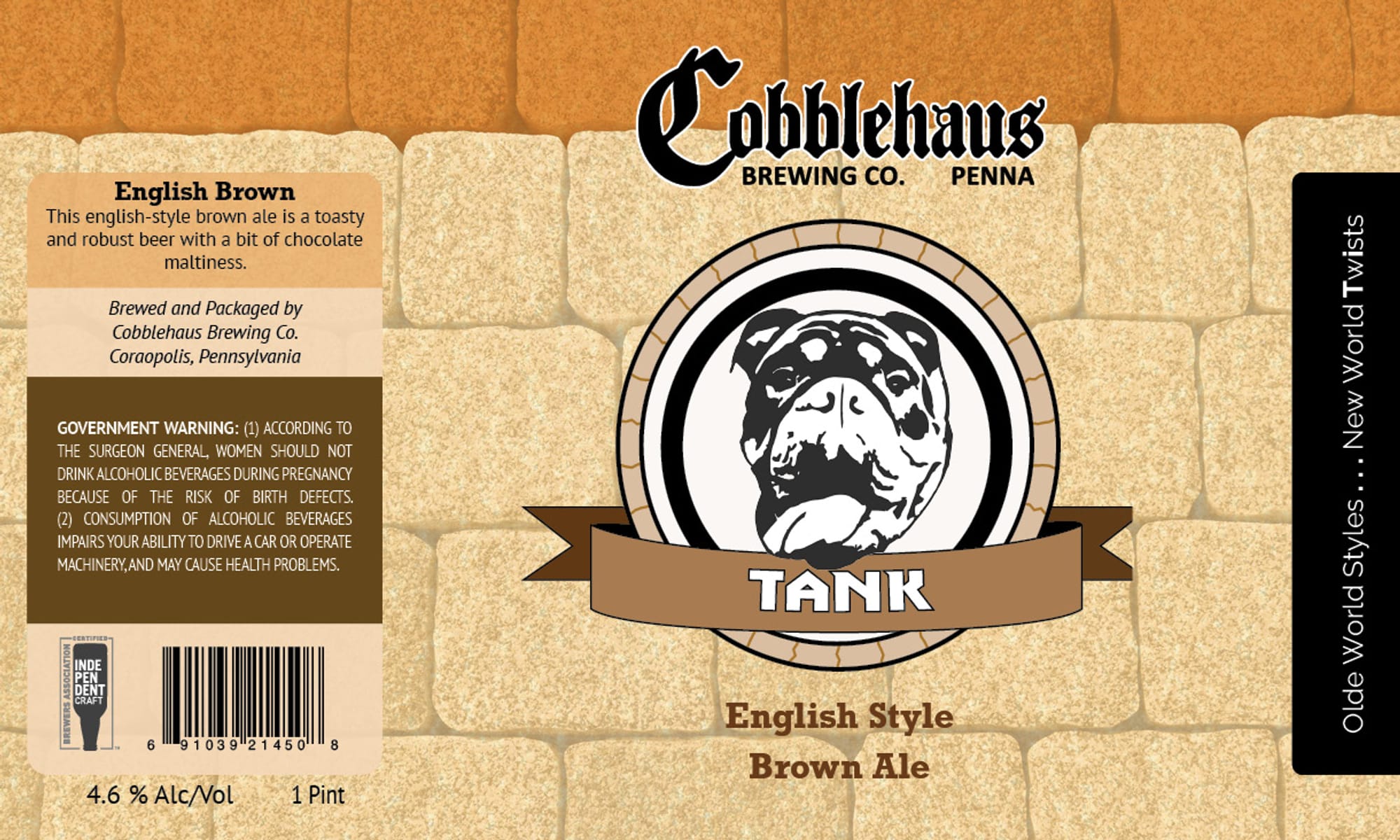 English Brown by Cobblehaus Brewing Co. - beer label