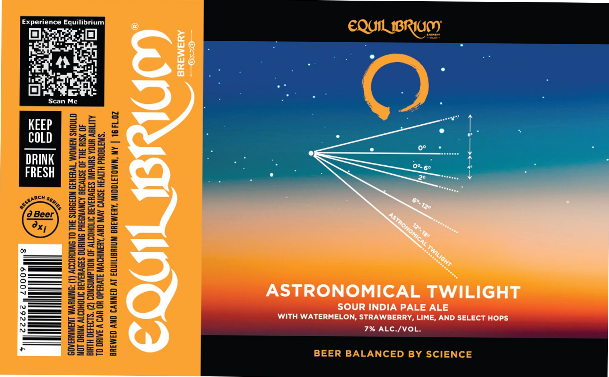 Astronomical Twilight by Equilibrium Brewery - beer label