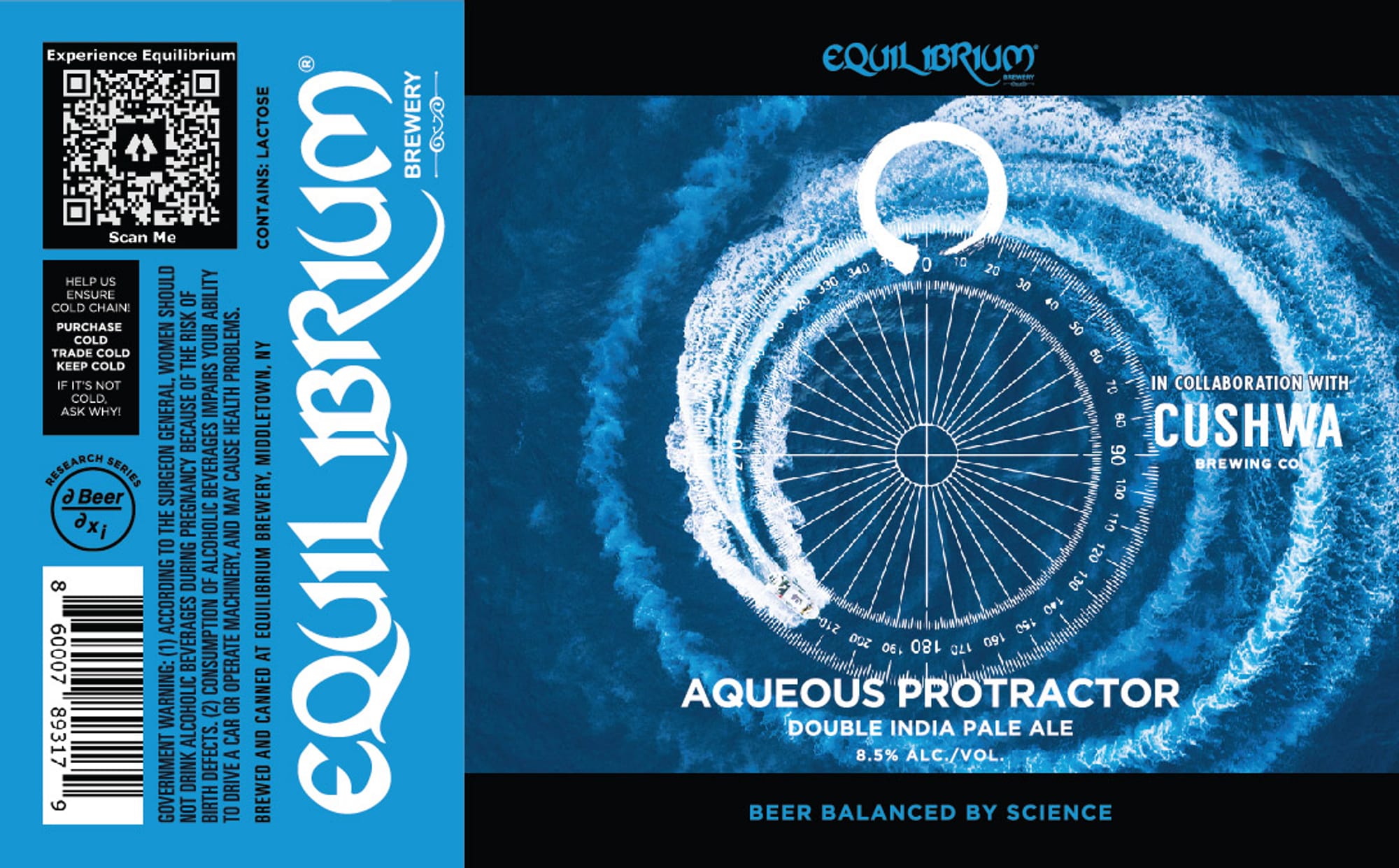 Aqueous Protractor by Equilibrium Brewery - beer label