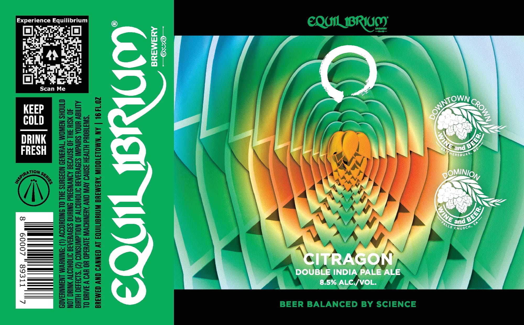 Citragon by Equilibrium Brewery - beer label