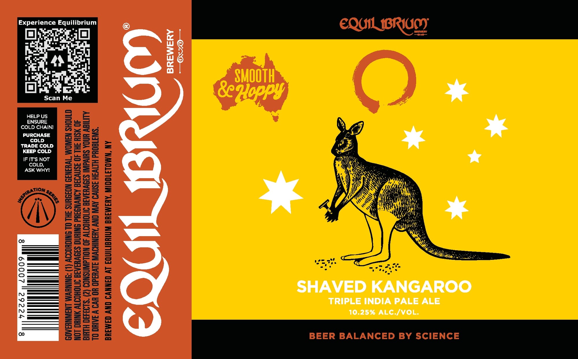 Shaved Kangaroo by Equilibrium Brewery - beer label