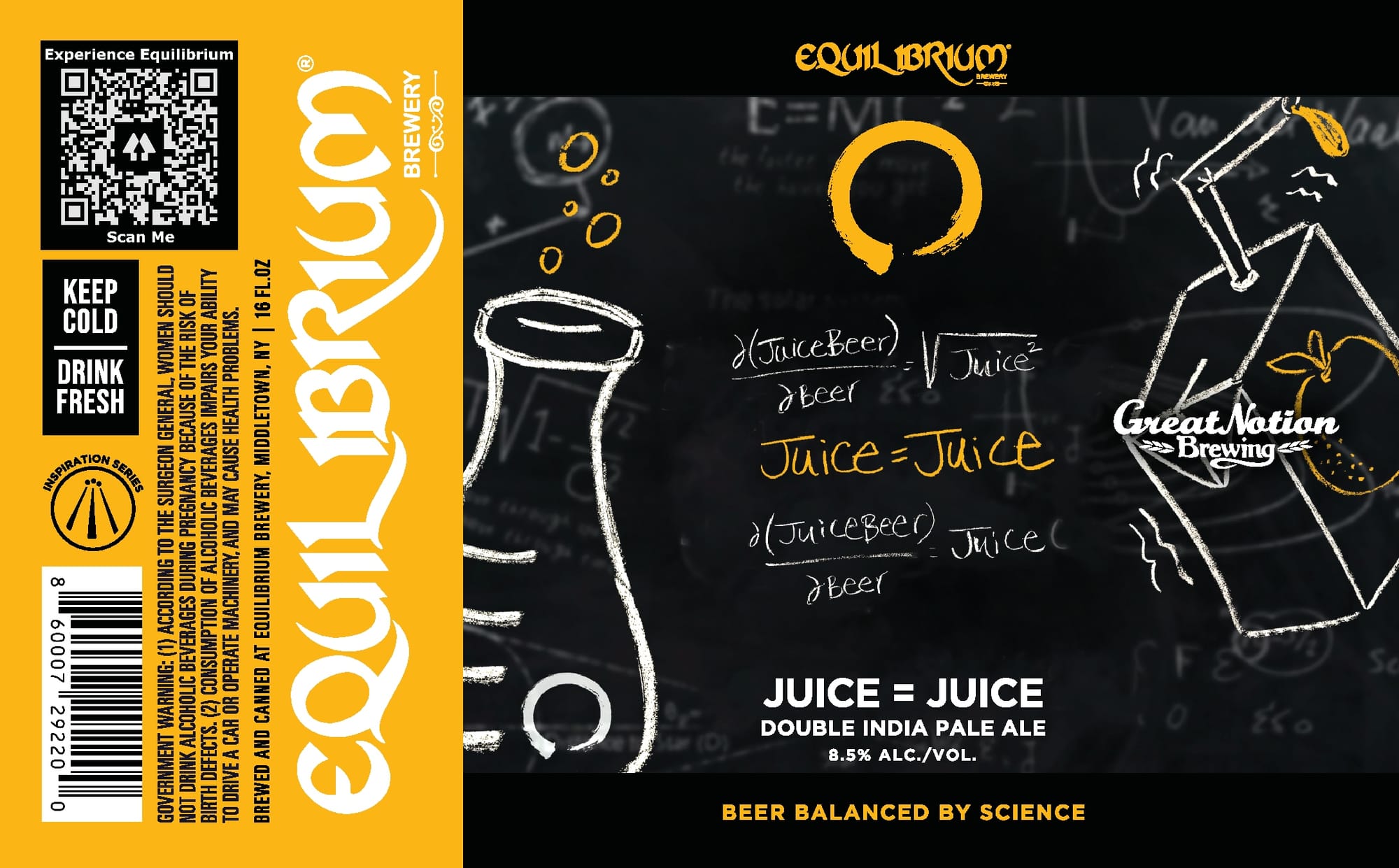 Juice = Juice by Equilibrium Brewery - beer label