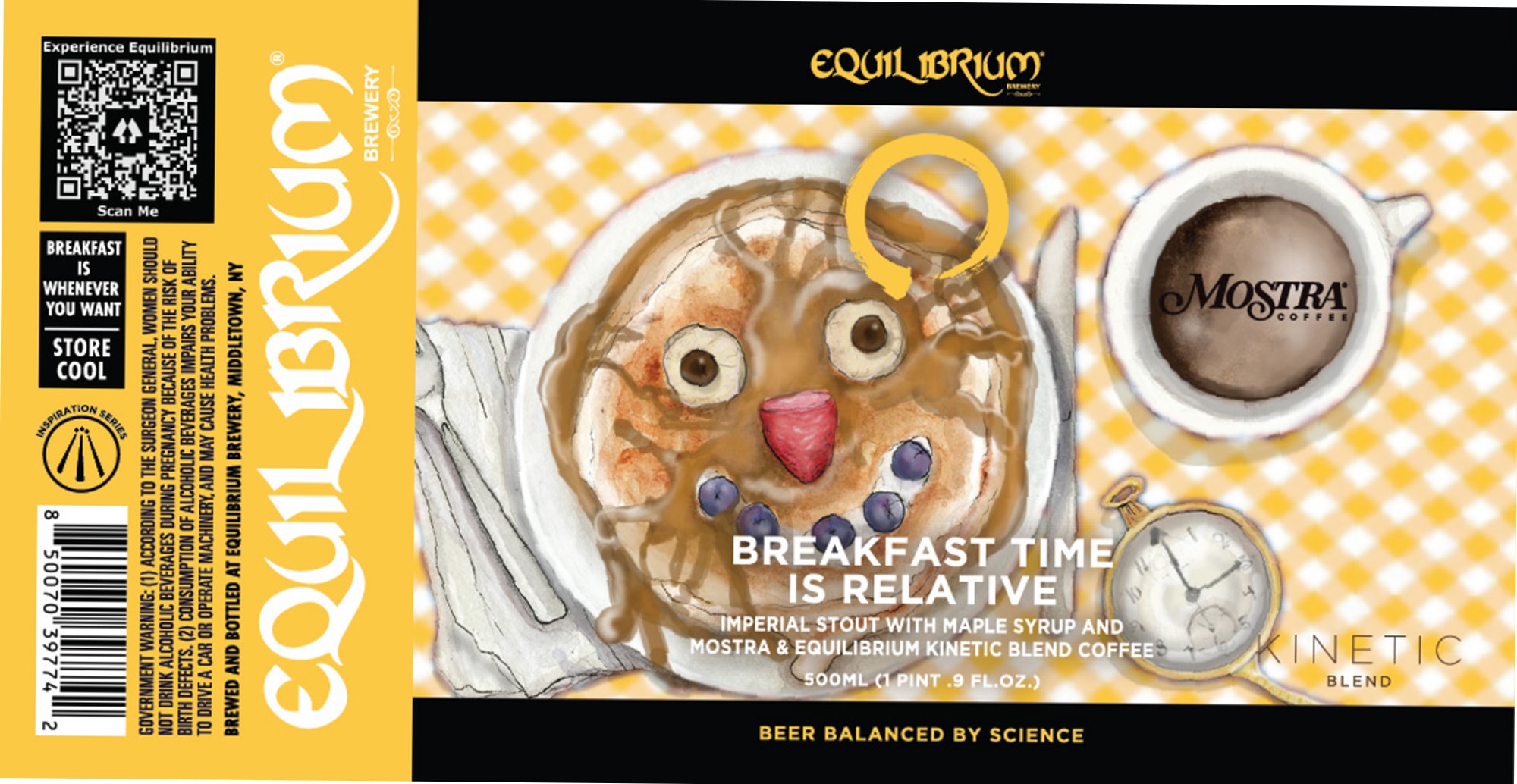 Mostra Breakfast Time by Equilibrium Brewery - beer label