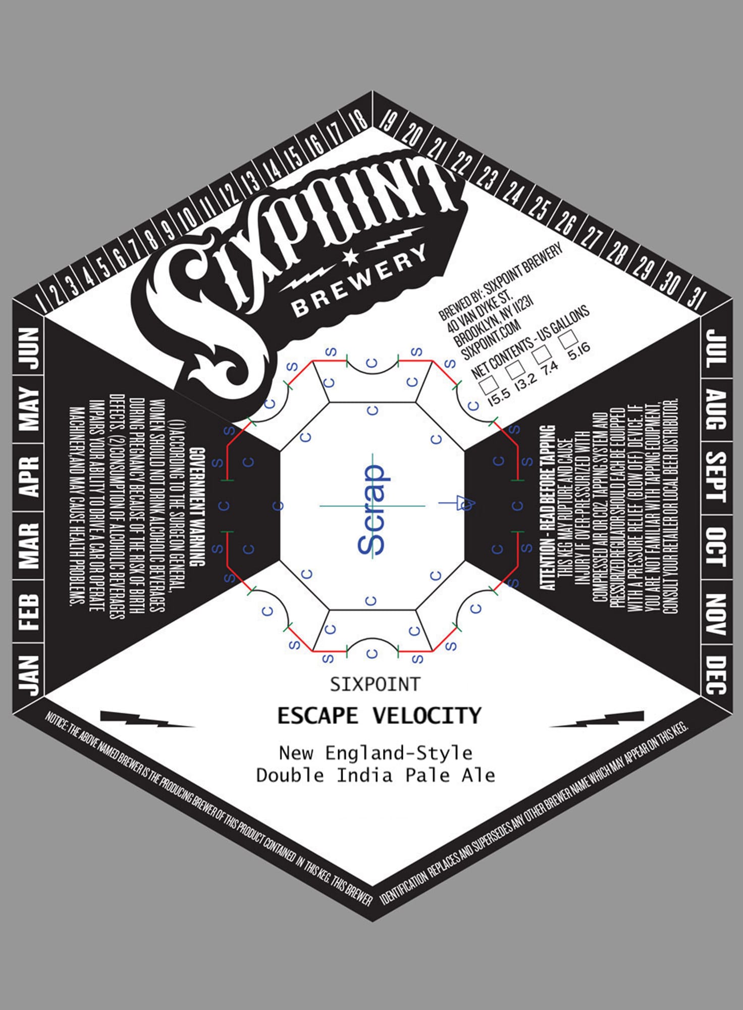 Escape Velocity by Sixpoint Brewery - beer label