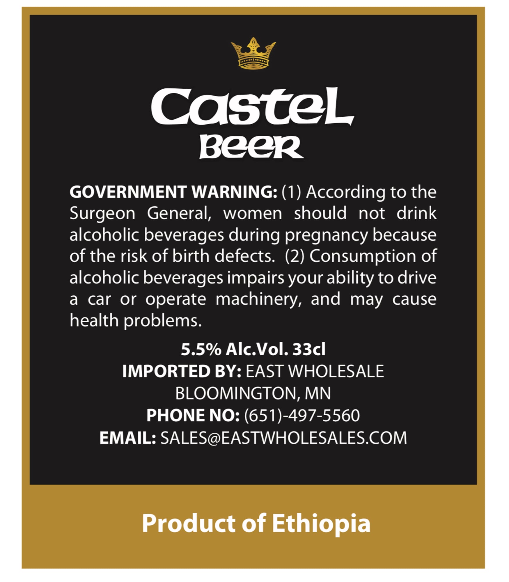 Castel Beer by Castel - beer label