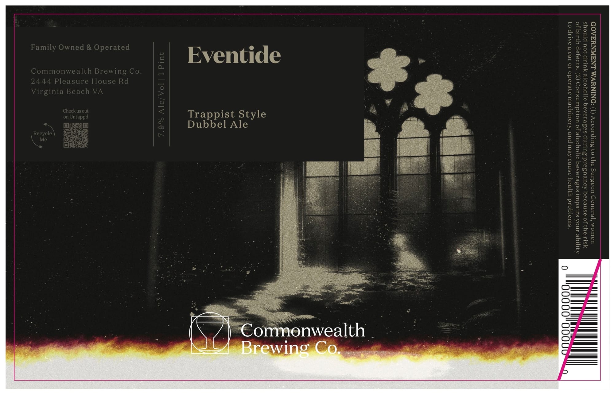 EVENTIDE by COMMONWEALTH BREWING CO - beer label