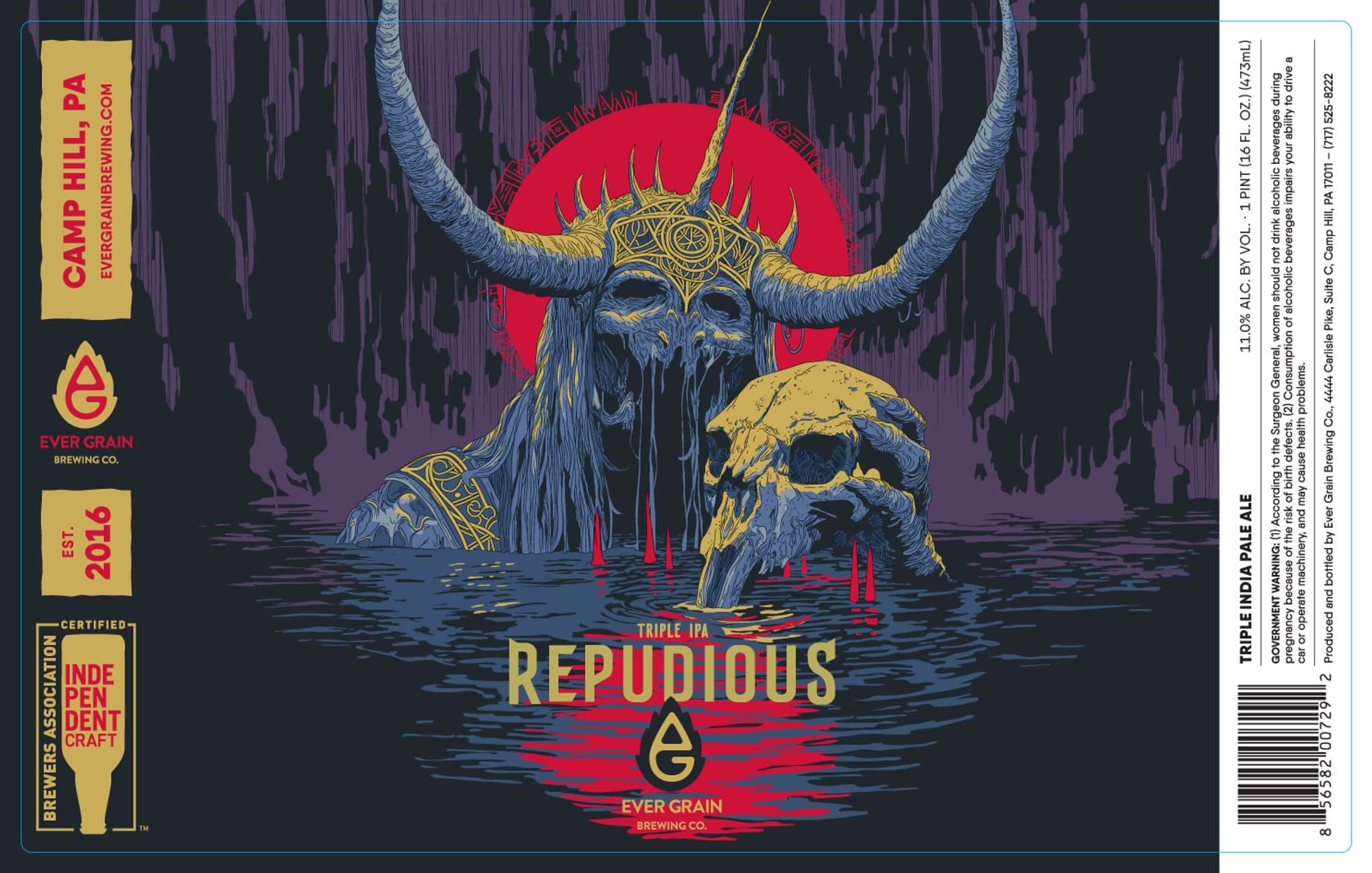 Repudious by Ever Grain Brewing Co. - beer label