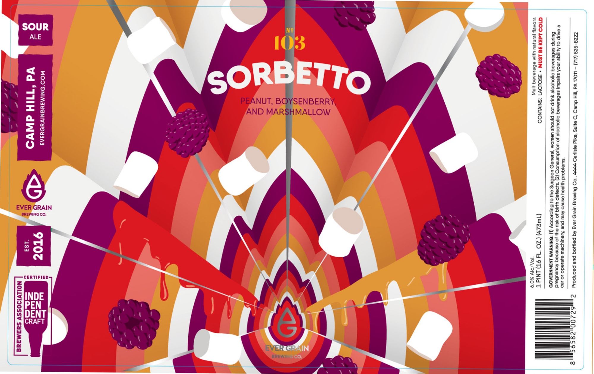 Sorbetto by Ever Grain Brewing Co. - beer label