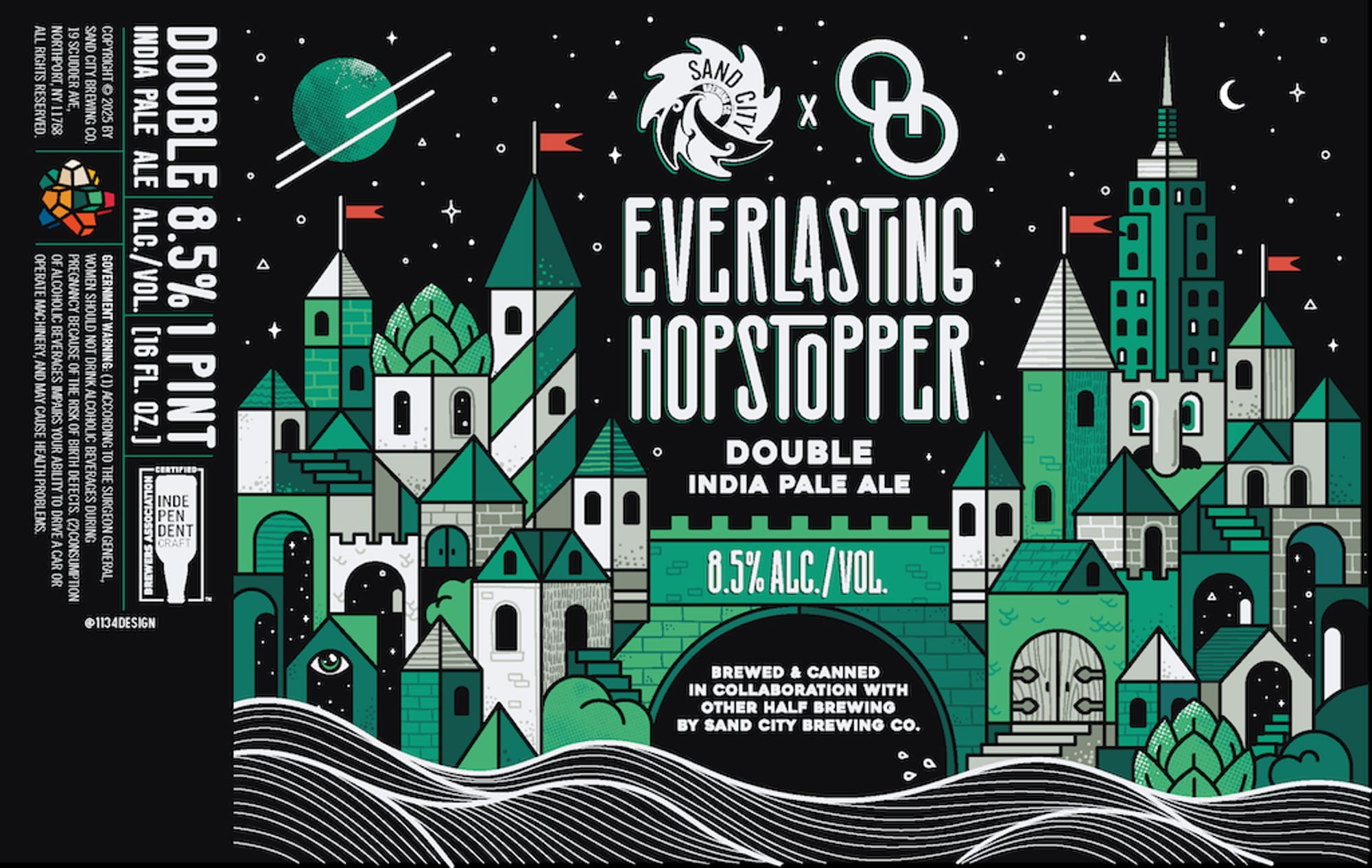 Everlasting Hopstopper by Sand City Brewing - beer label