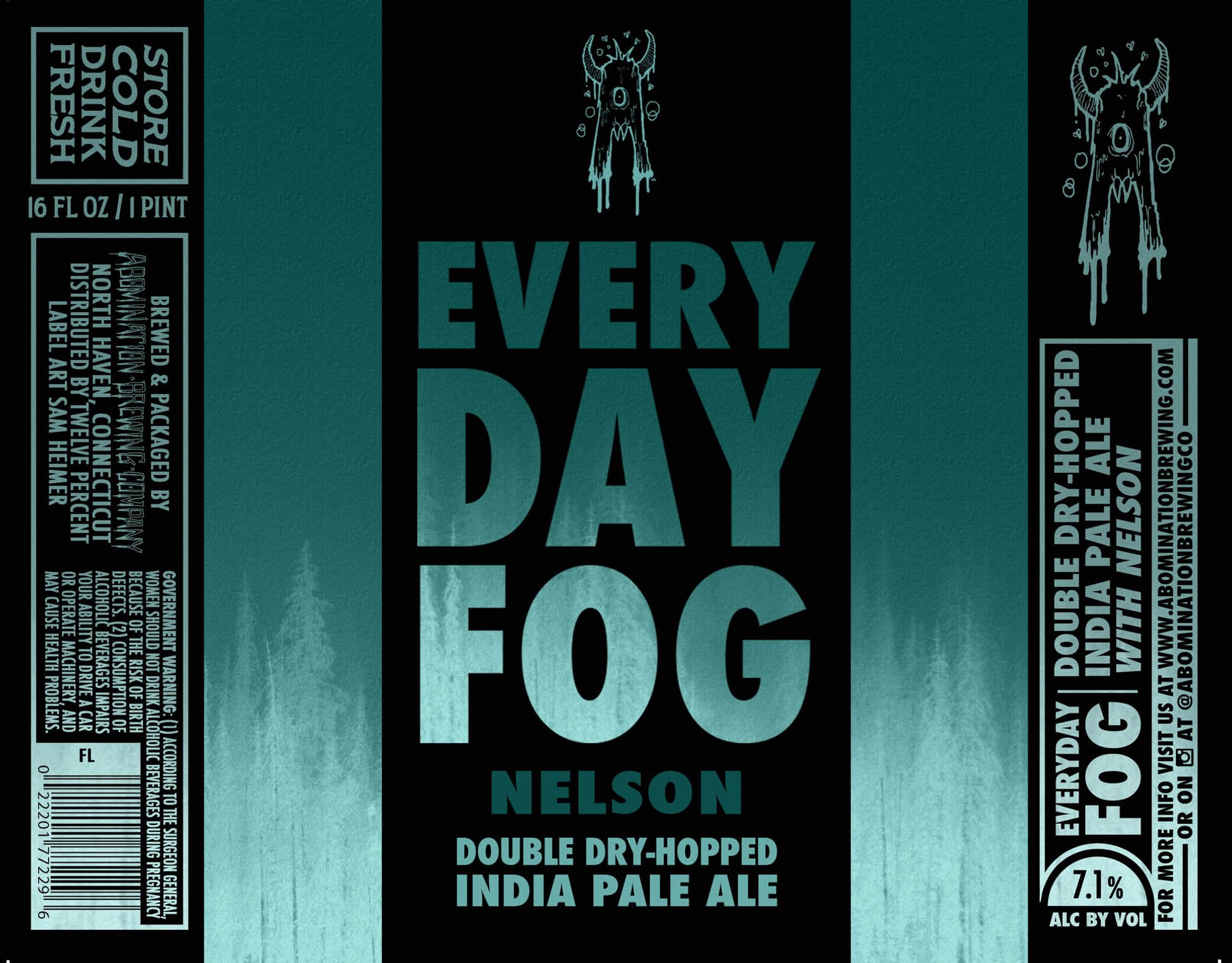 Every Day Fog by Abomination Brewing Company - beer label