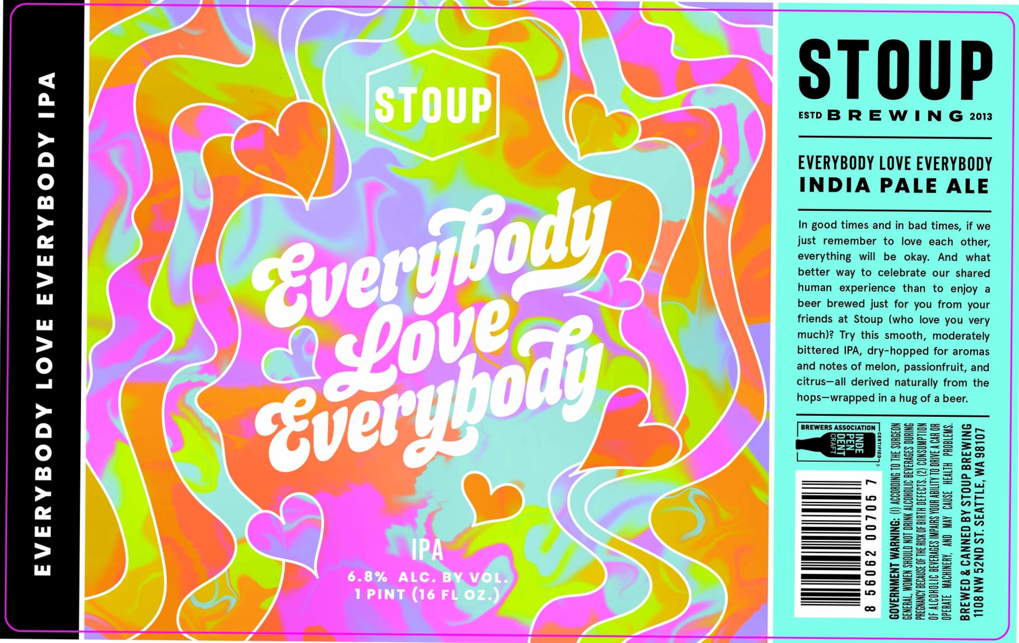 Everybody Love Everybody by Stoup Brewing - beer label