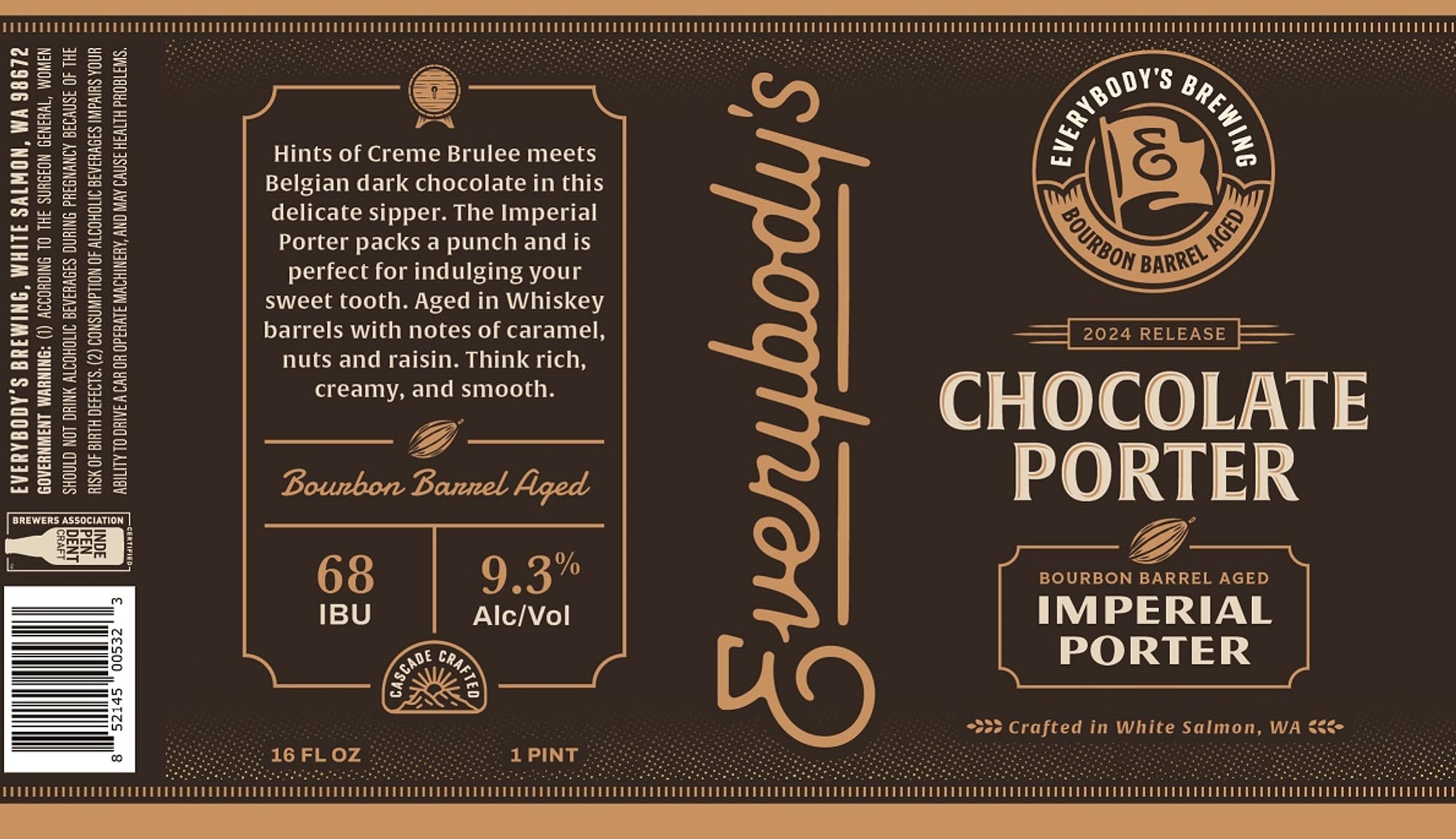 Chocolate Porter by Everybody’s Brewing - beer label