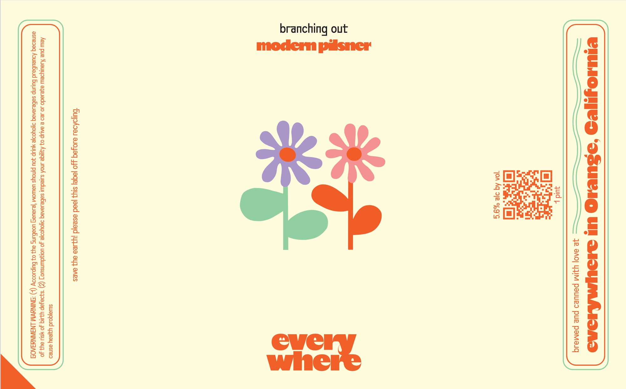 Branching Out by Everywhere Brewing - beer label