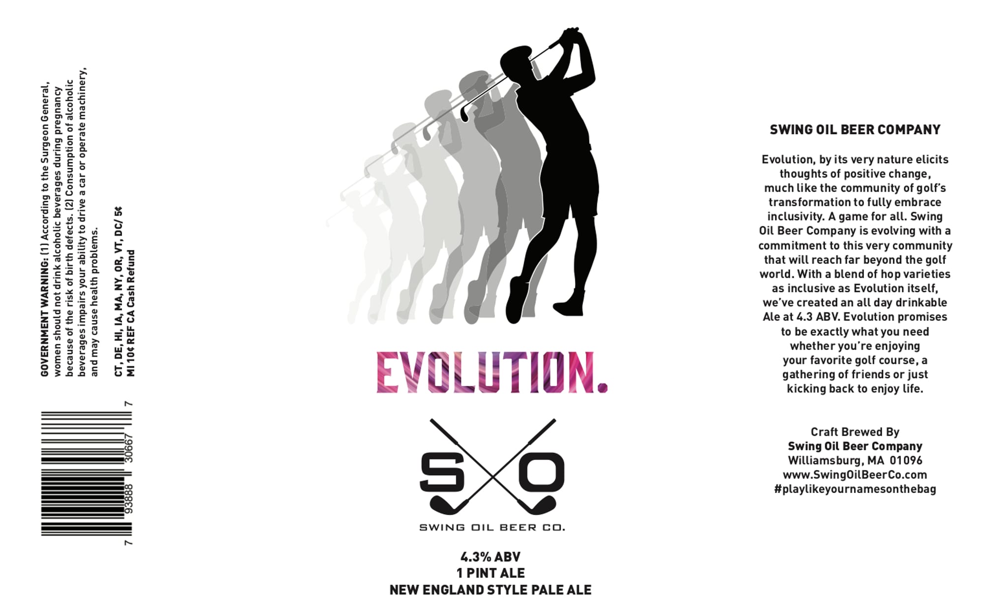Evolution by Swing Oil Beer Co. - beer label