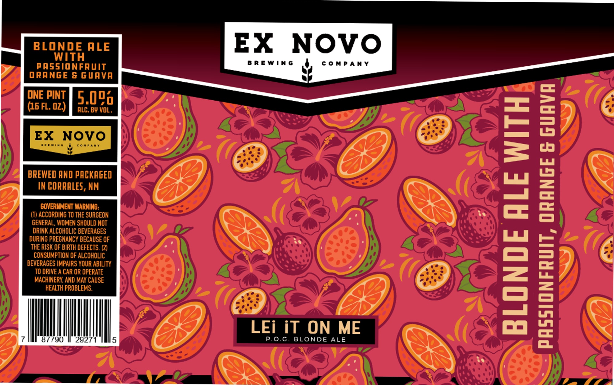 Lei It On Me by Ex Novo Brewing Company - beer label