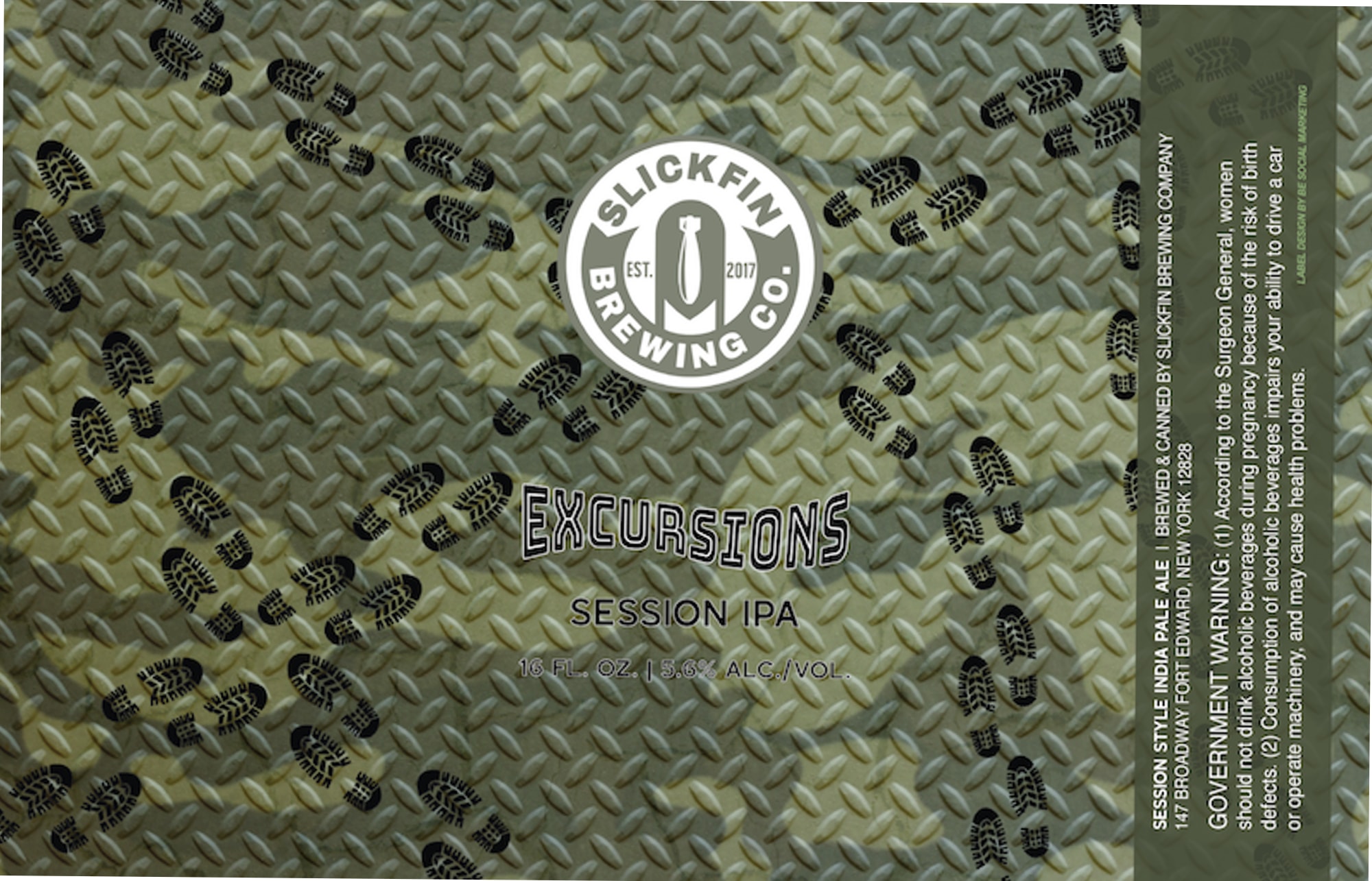 Excursions by Slickfin Brewing Co. - beer label