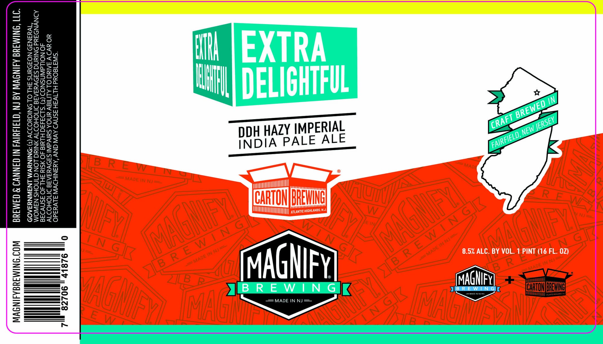 Extra Delightful by Magnify Brewing - beer label