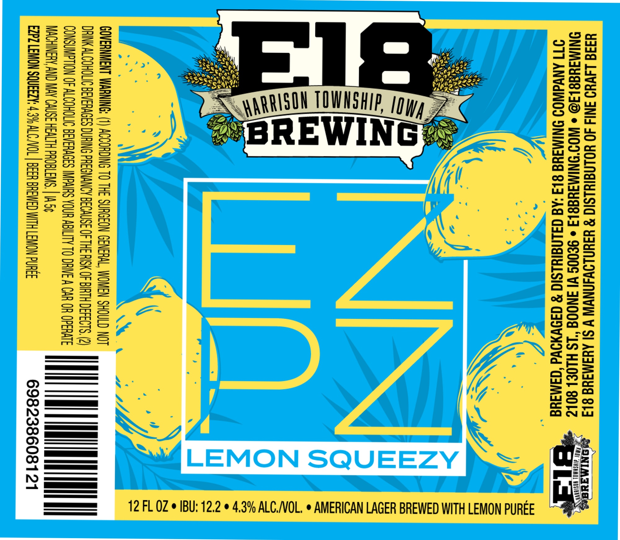 F18 by E18 Brewing - beer label