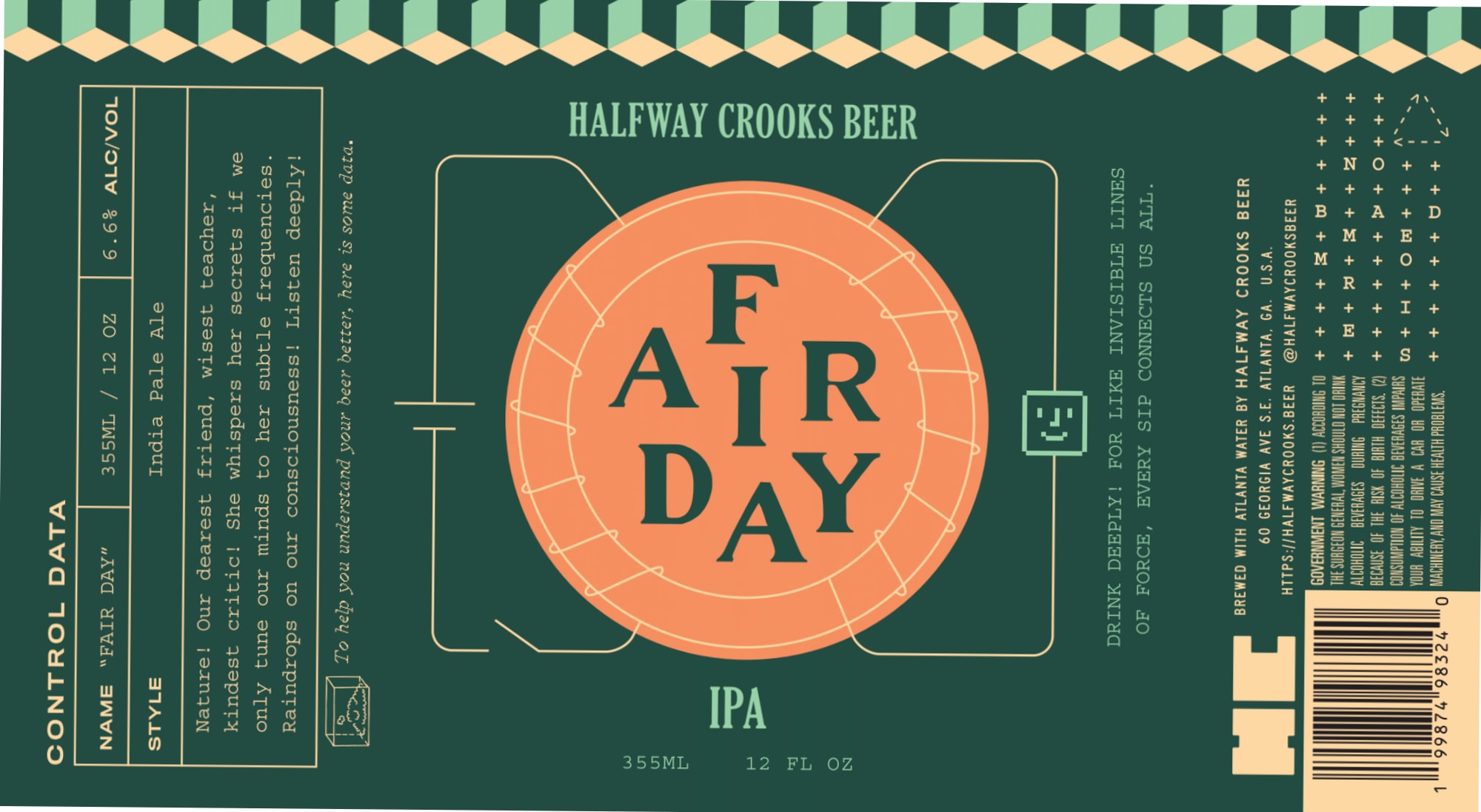 Fair Day by Halfway Crooks Beer - beer label