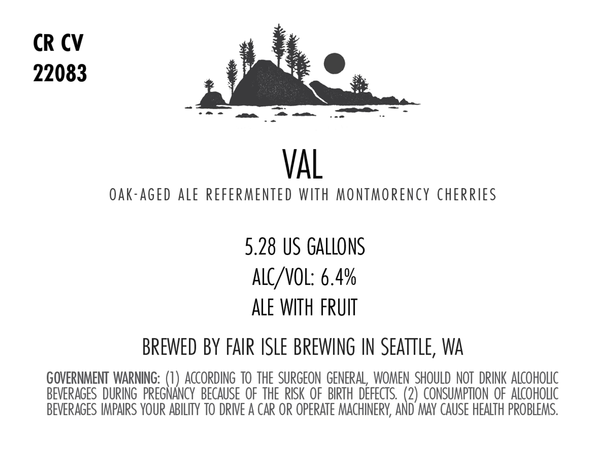 Val by Fair Isle Brewing - beer label