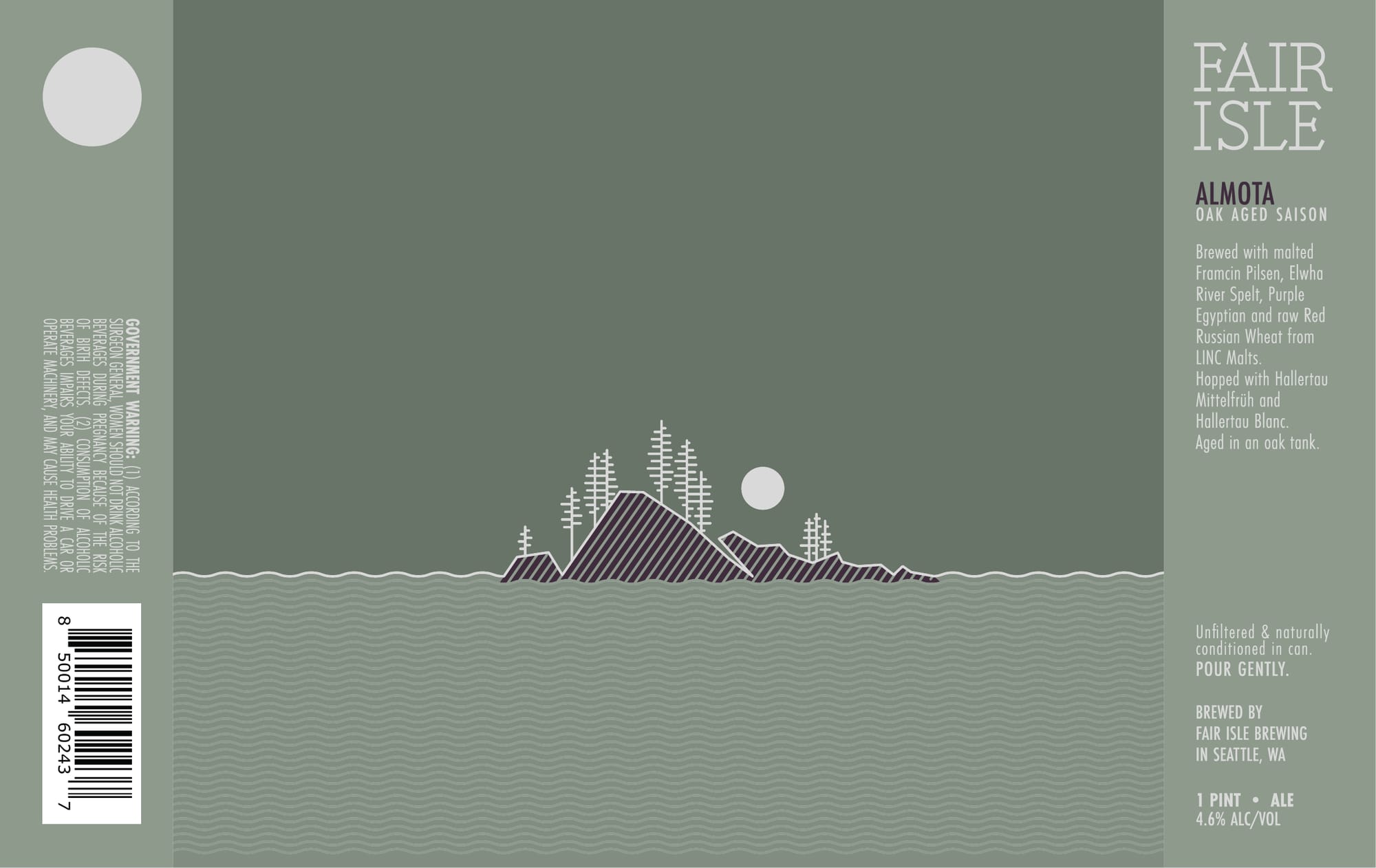 Almota by Fair Isle Brewing - beer label