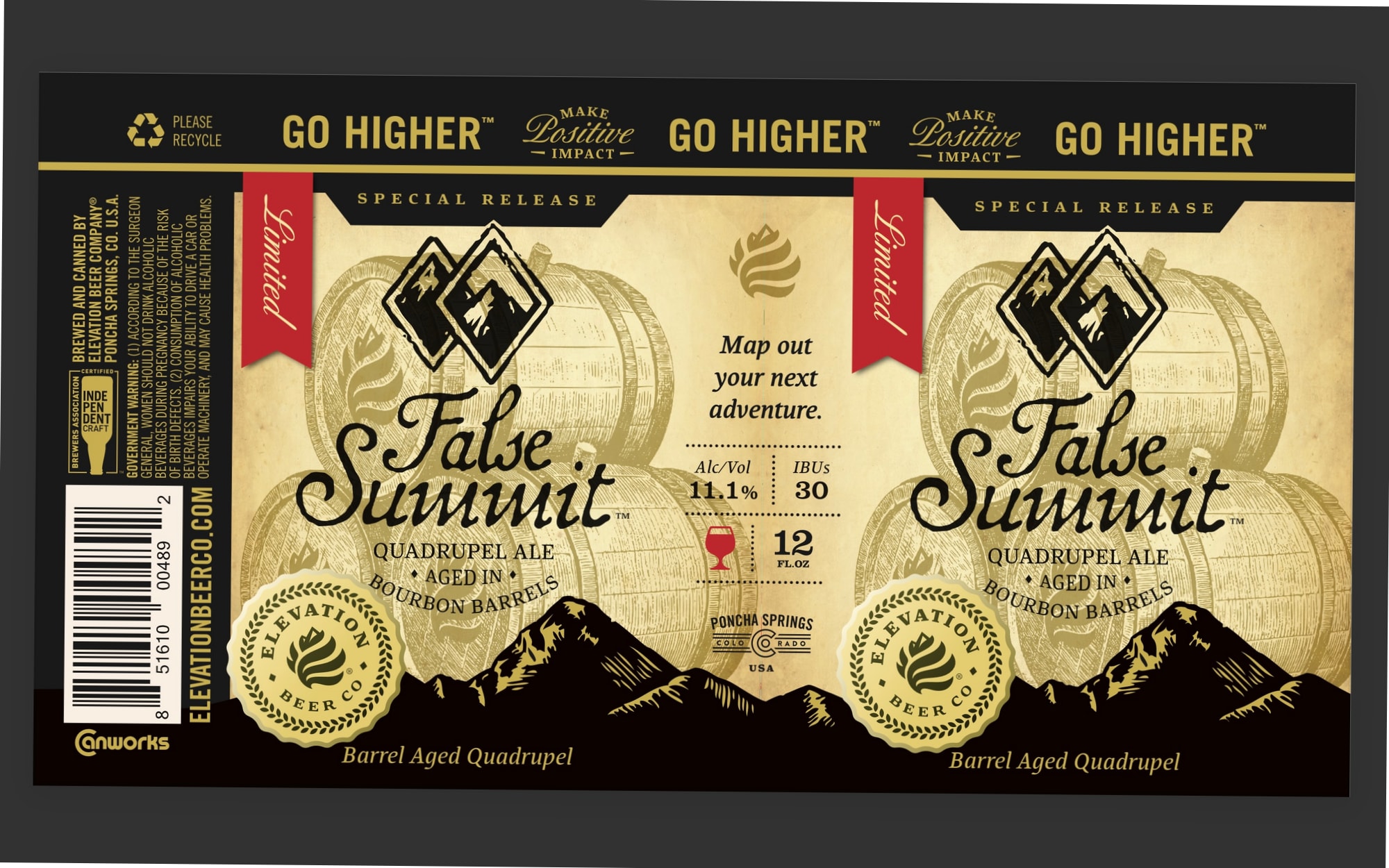 False Summit by Elevation Beer Co. - beer label