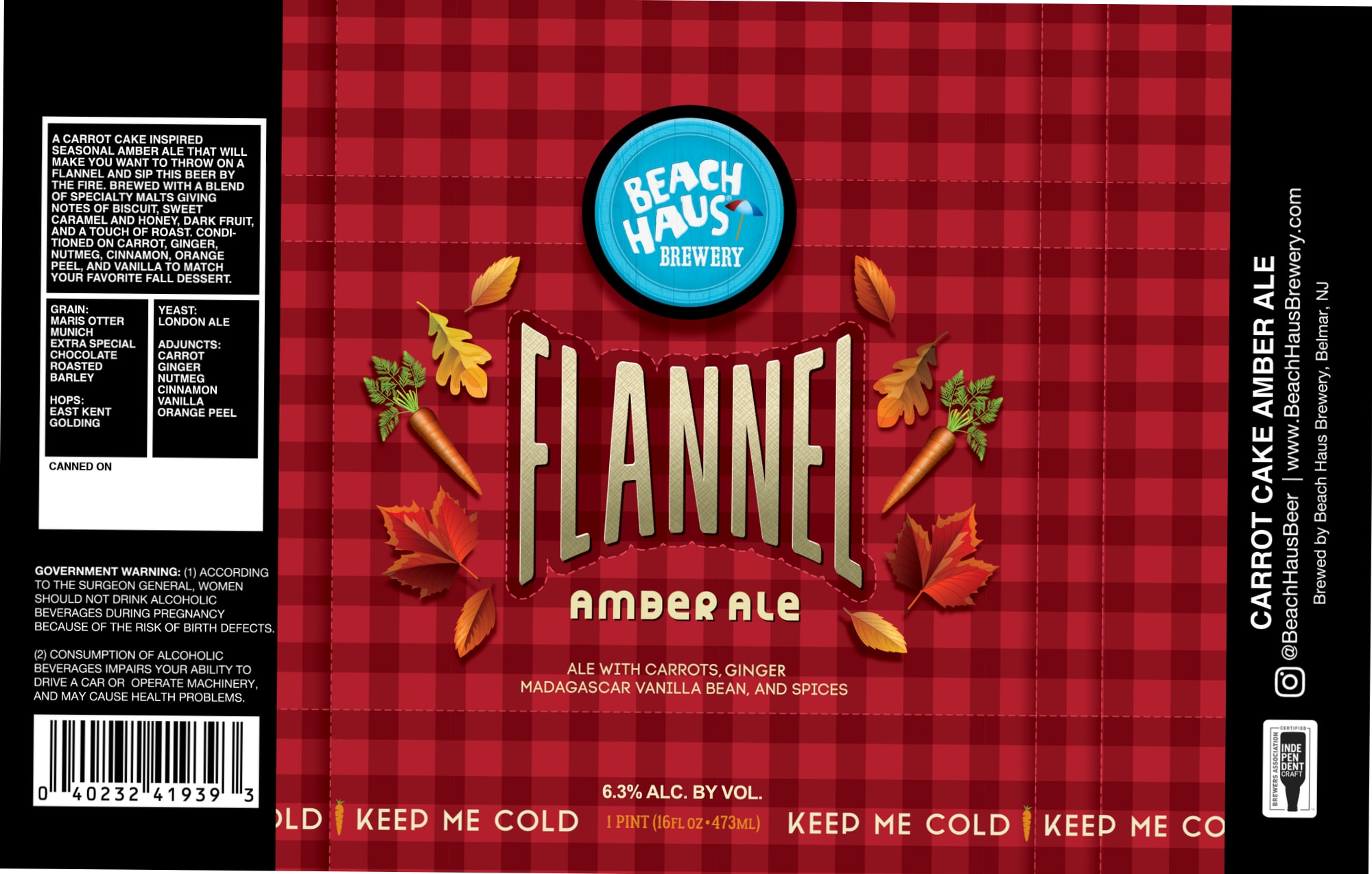 Fannel by Beach Haus Brewery - beer label