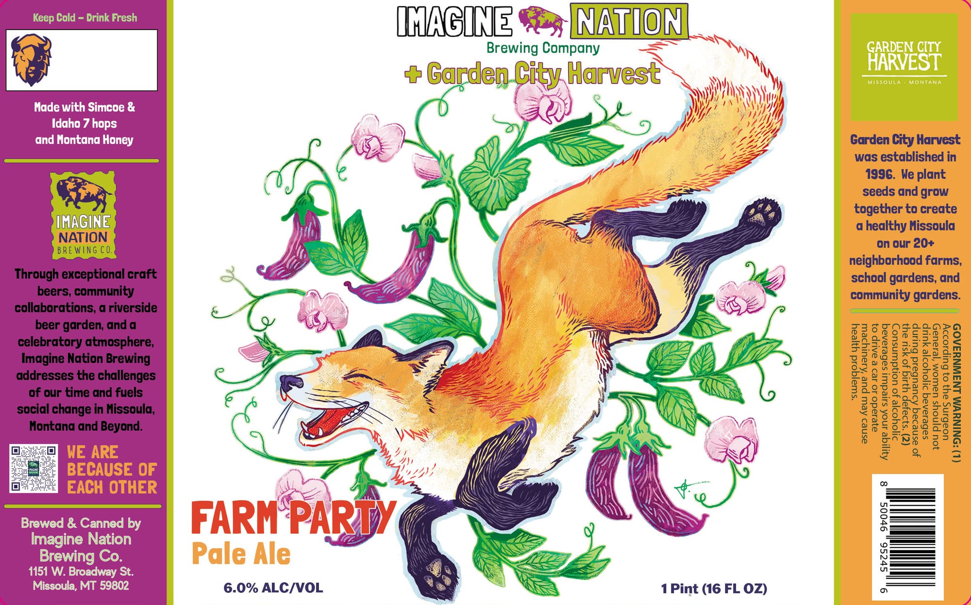 Farm Party Pale Ale by Imagine Nation Brewing Company - beer label