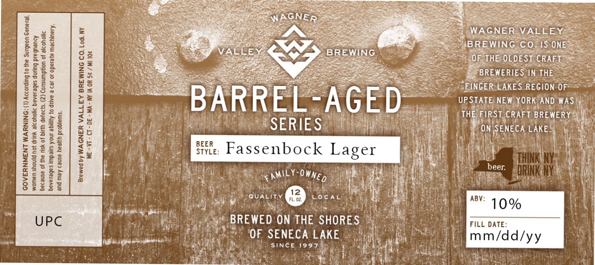 Fassencock Lager by Wagner Valley Brewing Co. - beer label