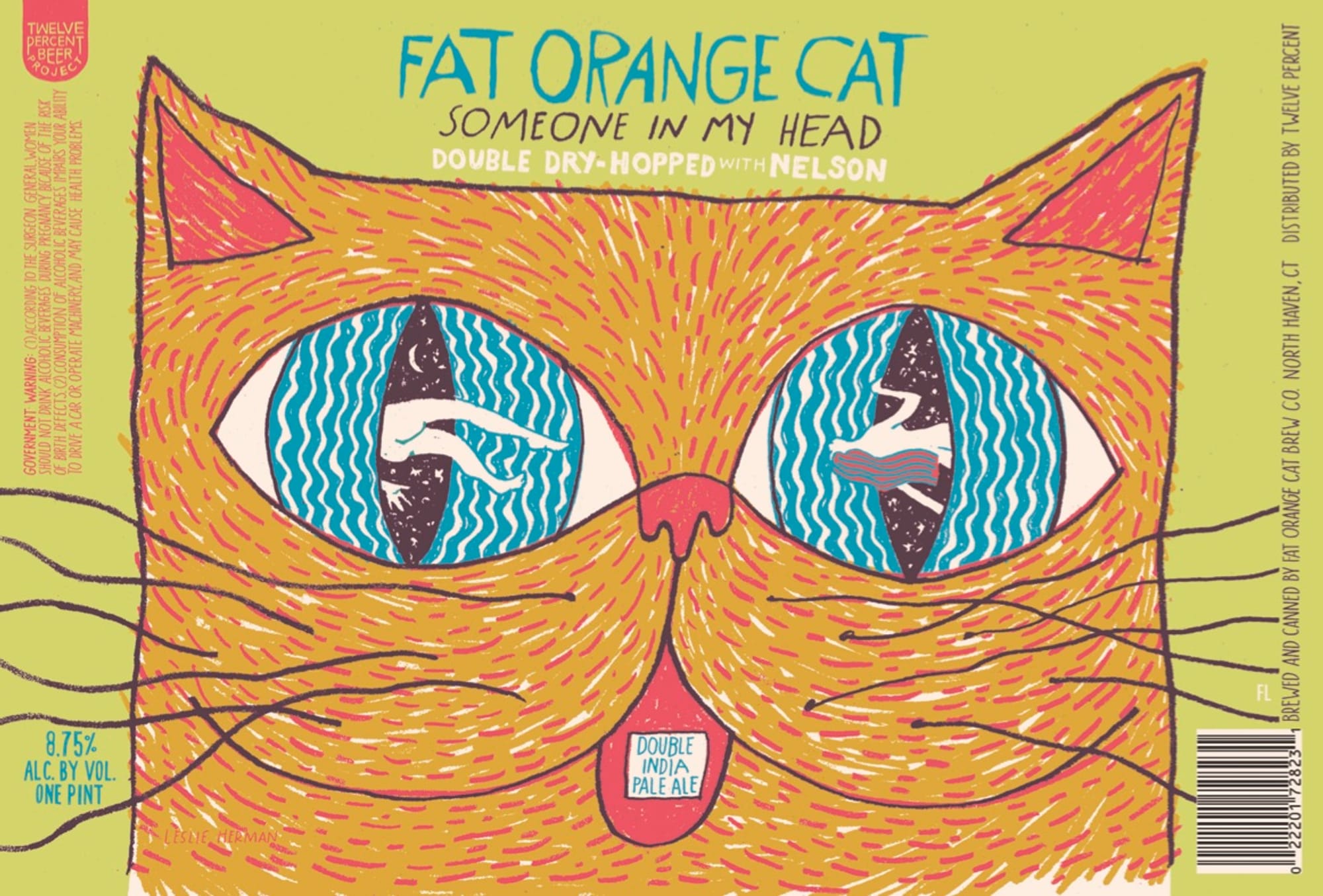 Someone in My Head by Fat Orange Cat Beer Co. - beer label