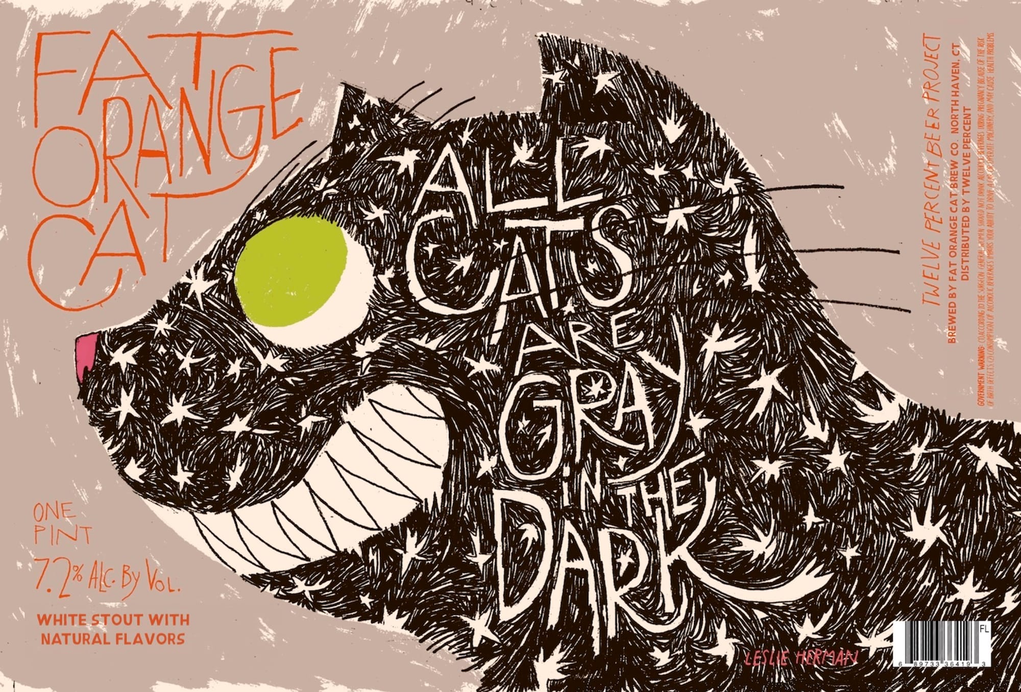 One Pint by Fat Orange Cat Brew Co. - beer label