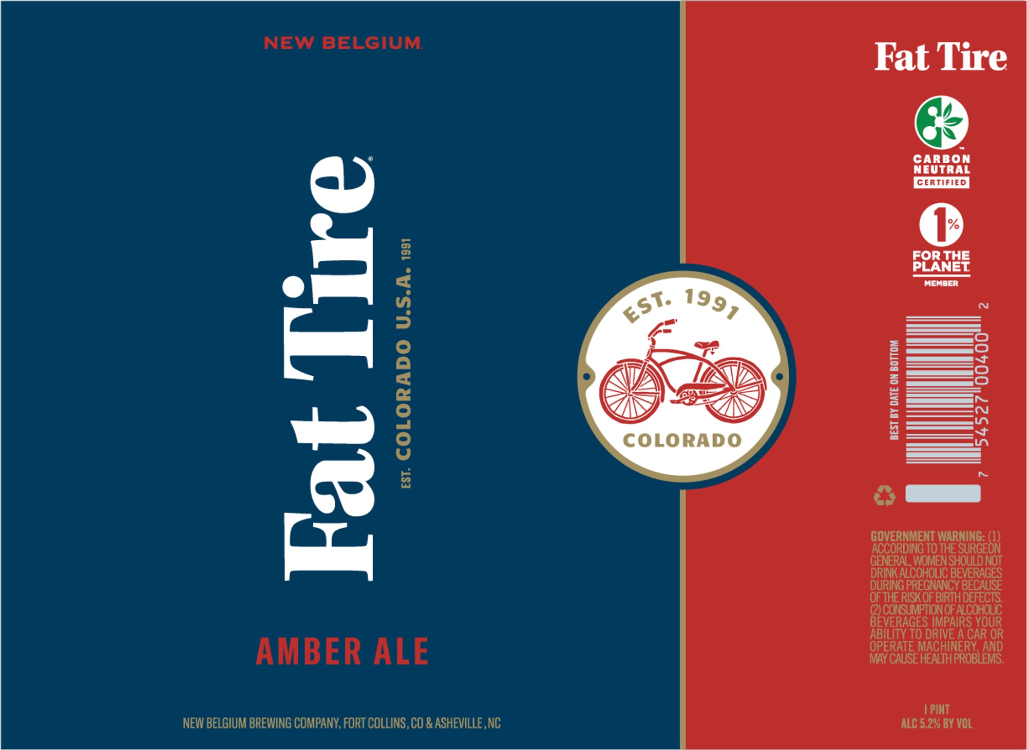 Fat Tire by New Belgium Brewing - beer label