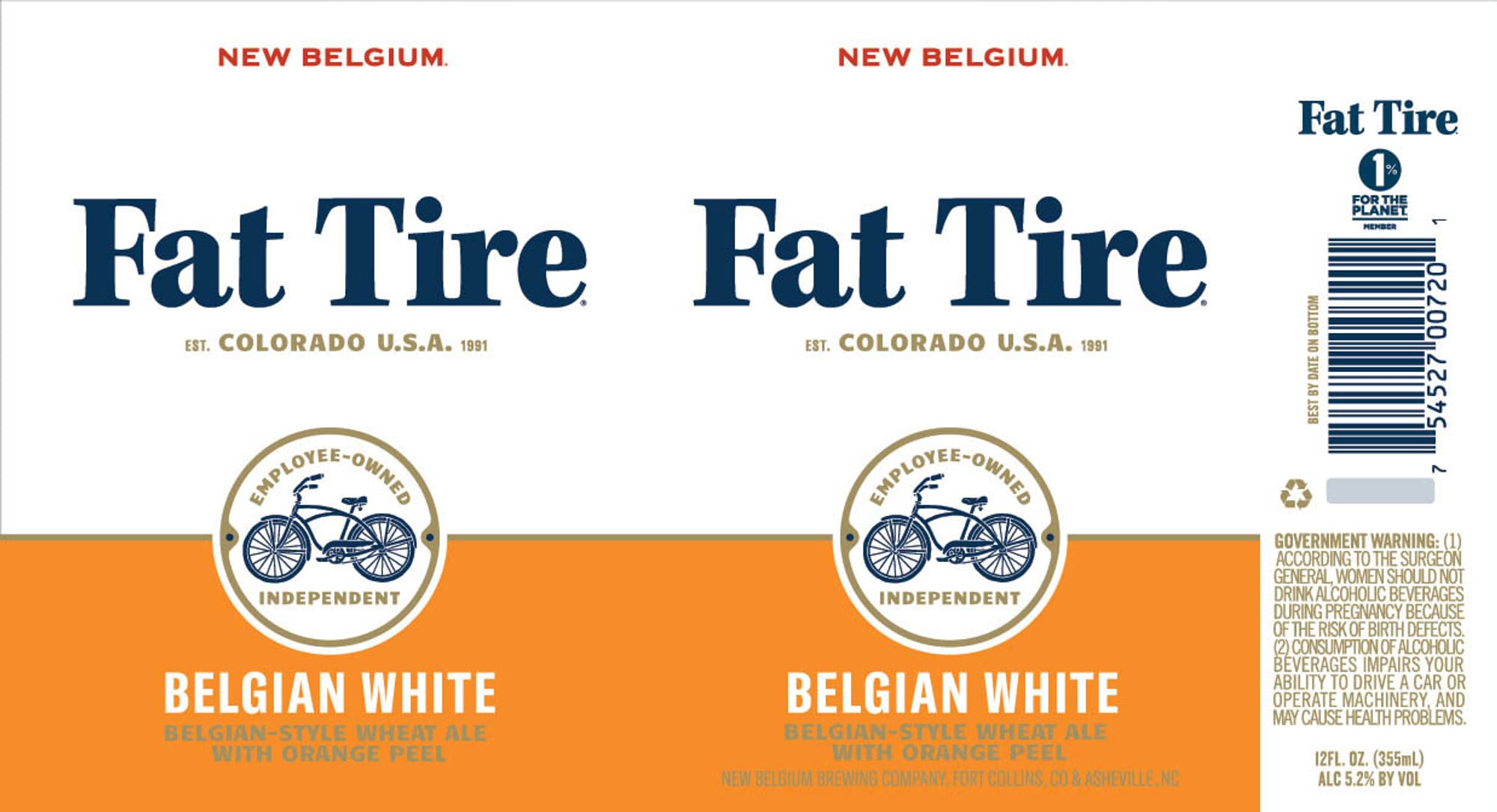 Fat Tire by New Belgium Brewing - beer label